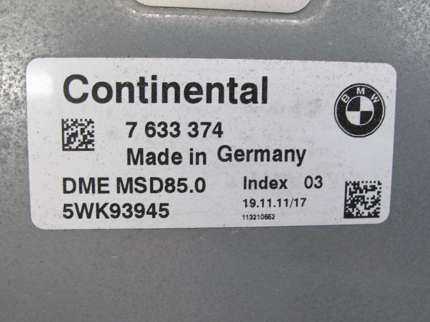 2012 BMW F07 F10 550i N63 Engine ECU DME Cluster CAS4 Theft Start Lock KEY Set