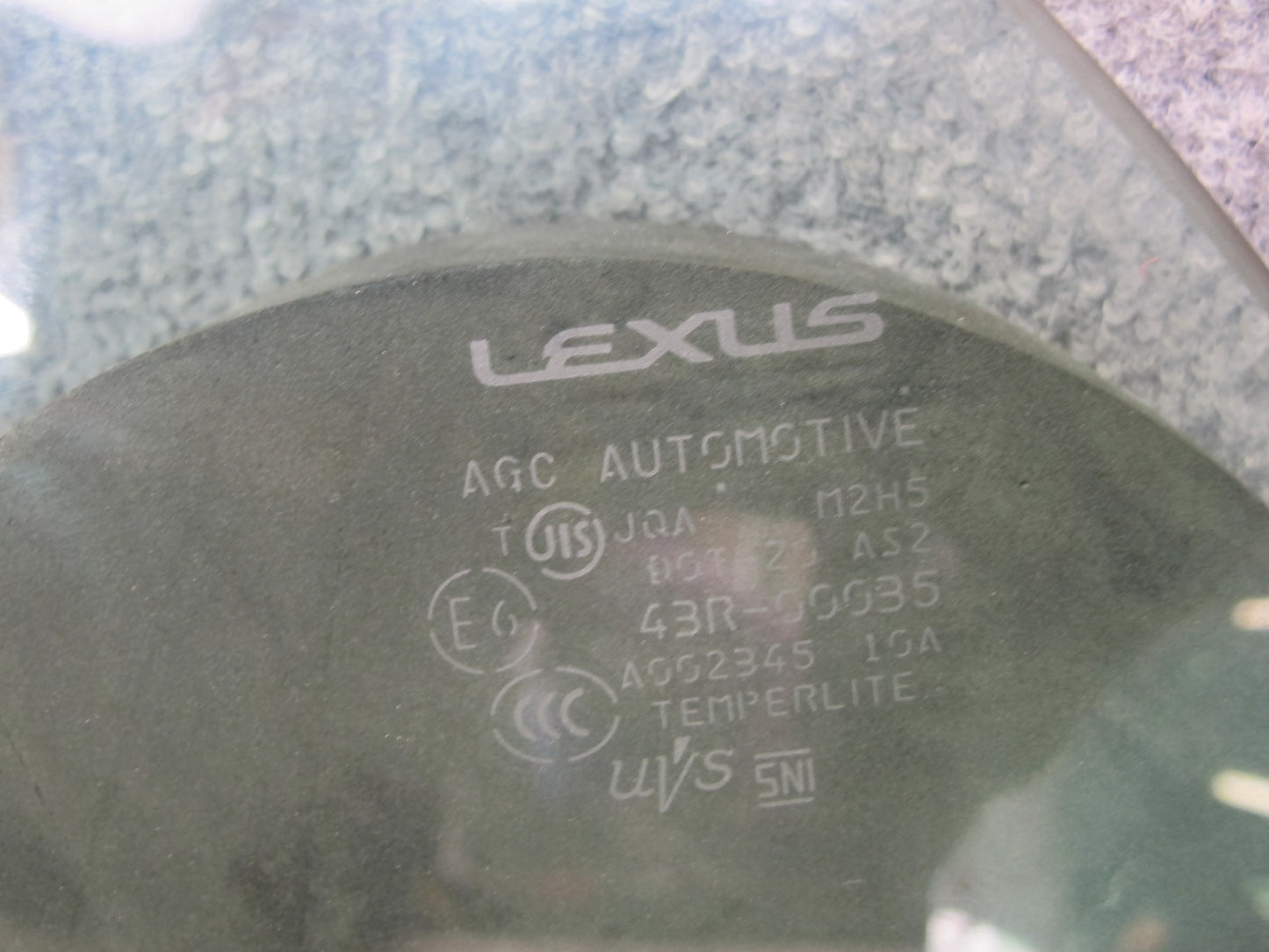 10-15 Lexus IS350 IS250 Convertible Rear Left Side Quarter Window Glass OEM