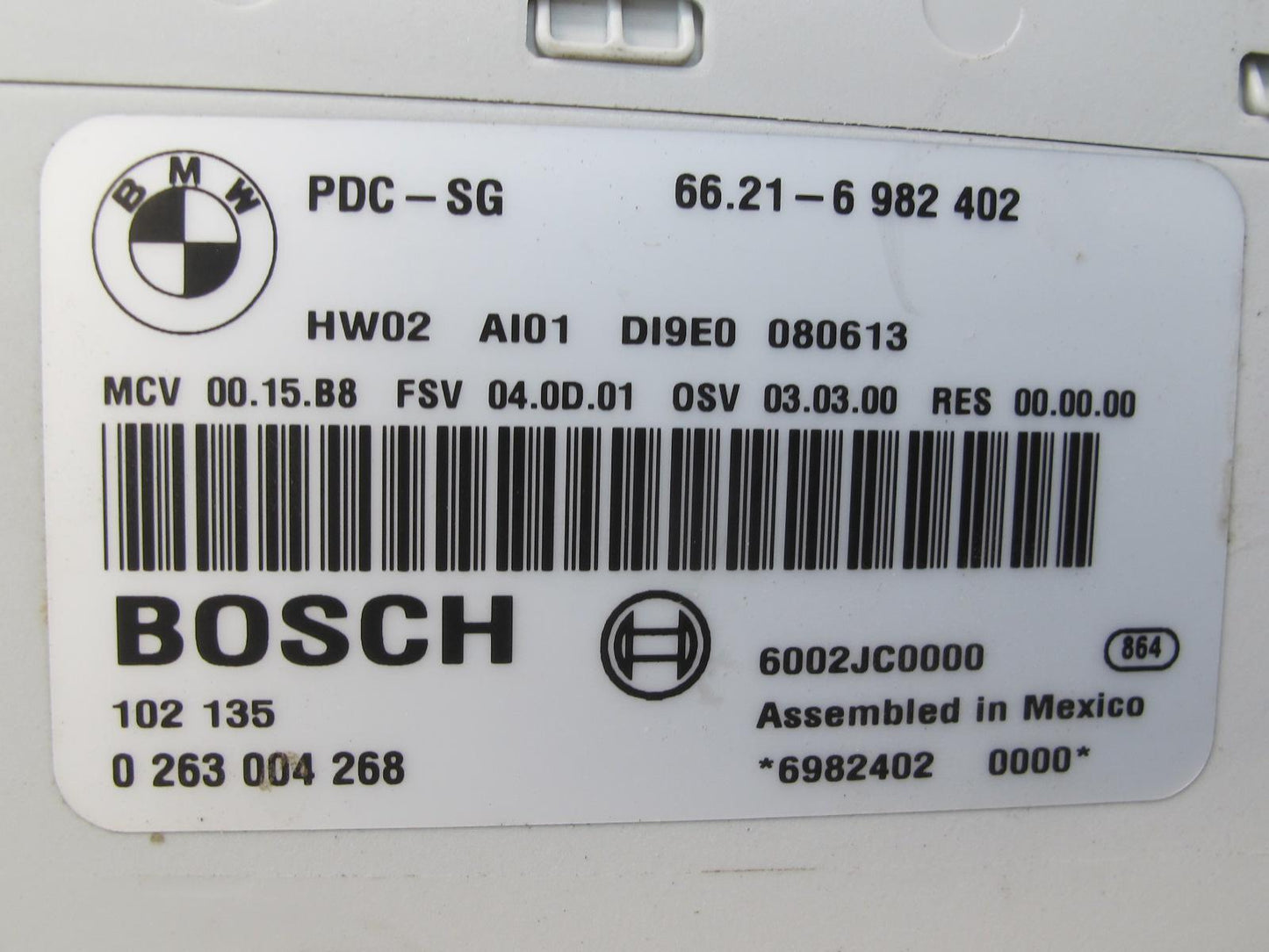 08-10 BMW E88 135I PDC Parking Distance Control Module 6982402 OEM