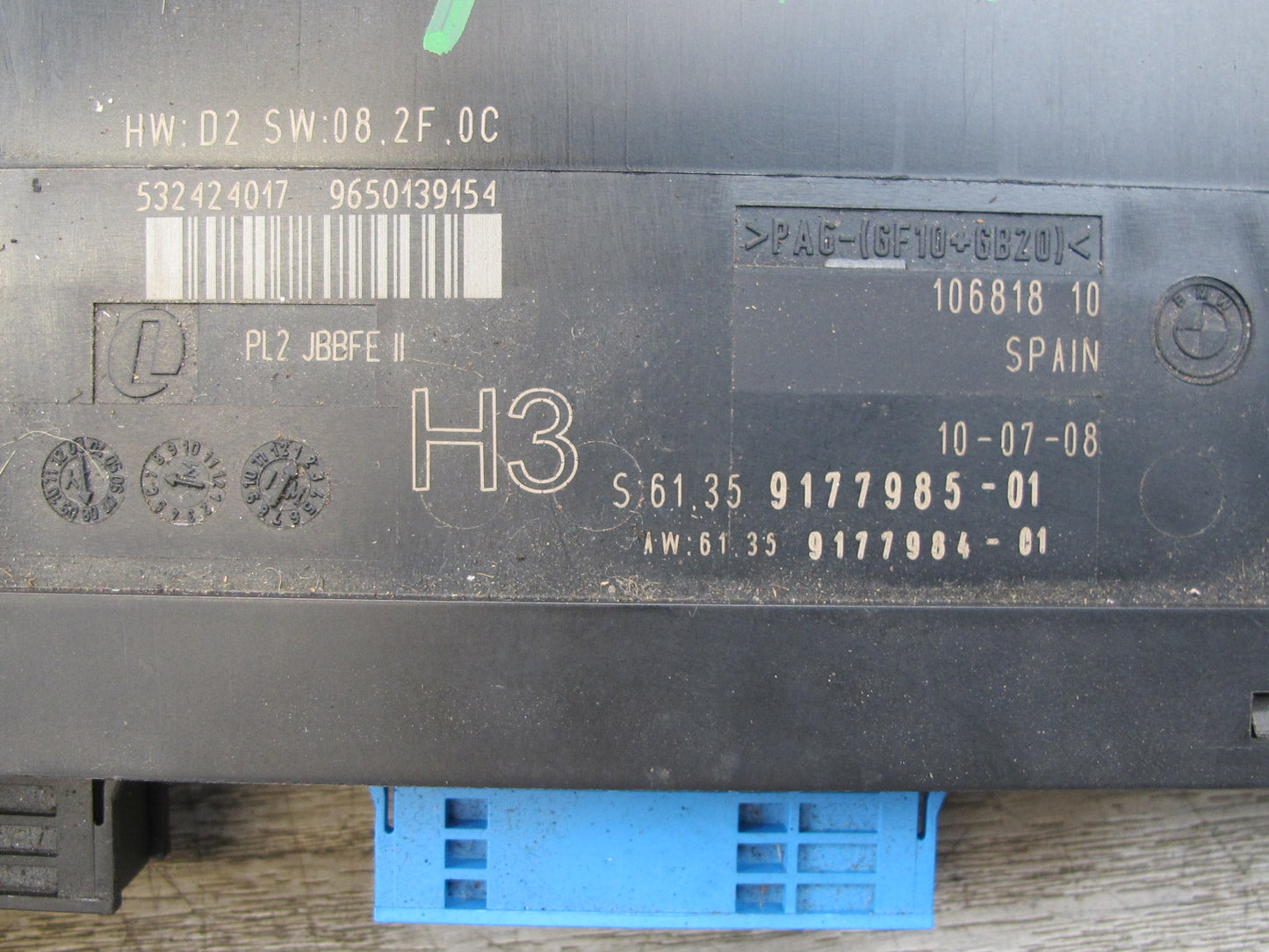08-10 BMW E88 135I Convertible Comfort BCM Body Control Module 9177985 OEM