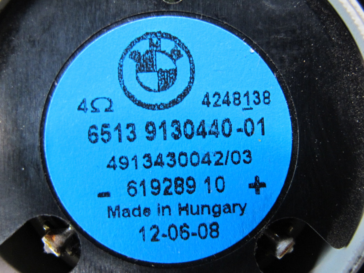 08-09 BMW E88 135i Convertible Set of 2 Rear Tweeter Speaker w Trim Beige OEM