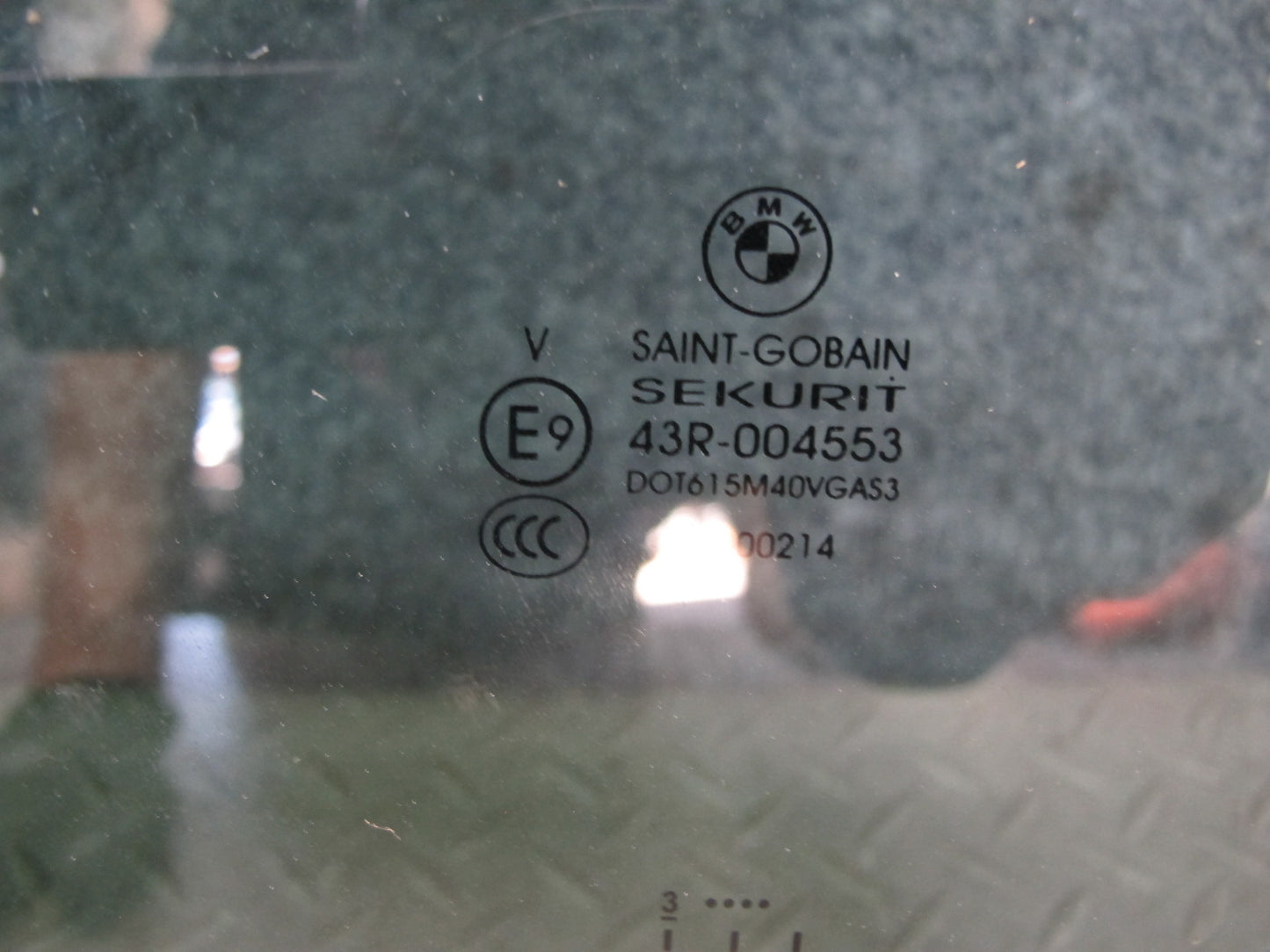 11-17 BMW F25 X3 Rear Right Door Glass Window OEM