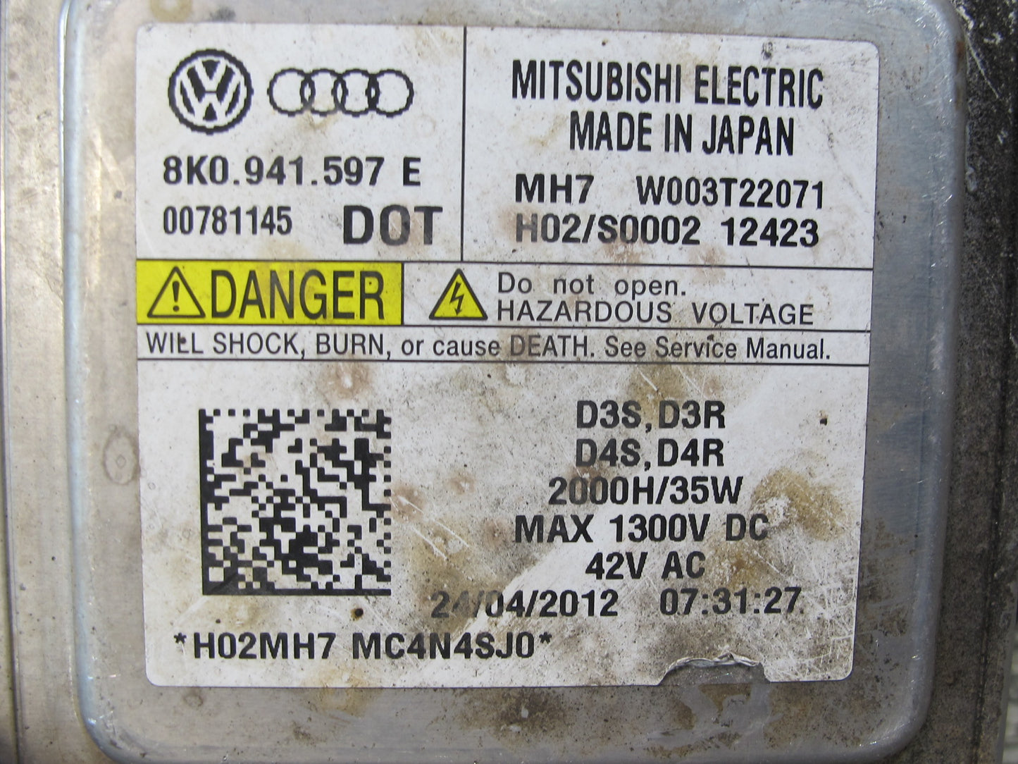 13-16 Audi A4 S4 B8 Set of 3 Left or Right Headlight HID DRL Ballast Module OEM