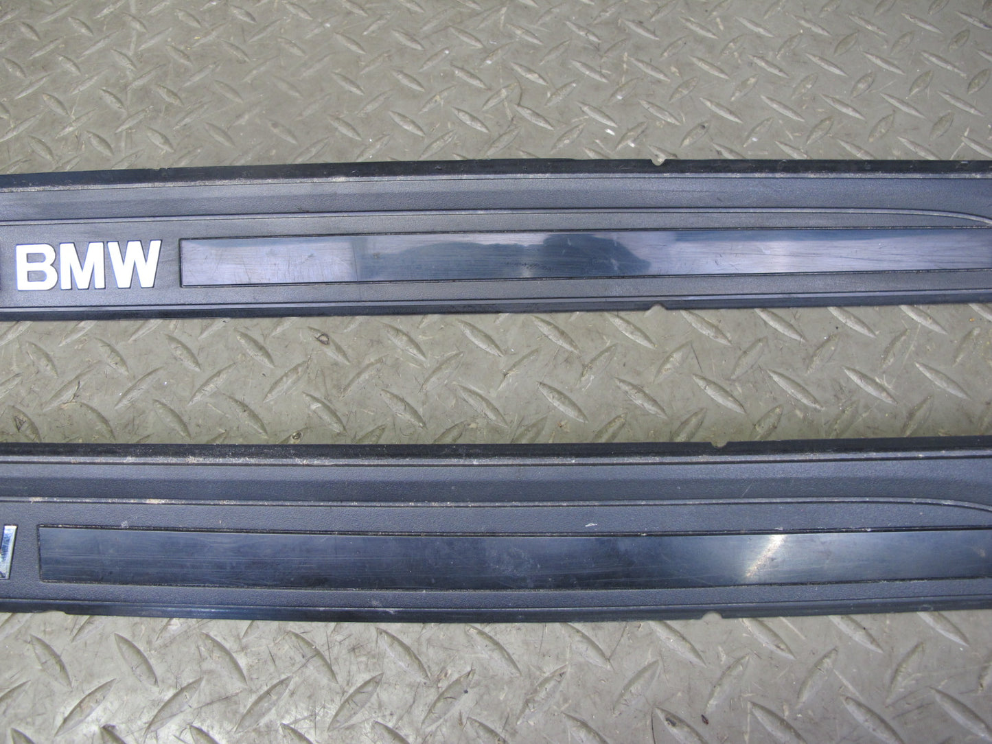 08-13 BMW E82 E88 135I Set of 2 Left & Right Door Sill Scuff Plate Trim OEM