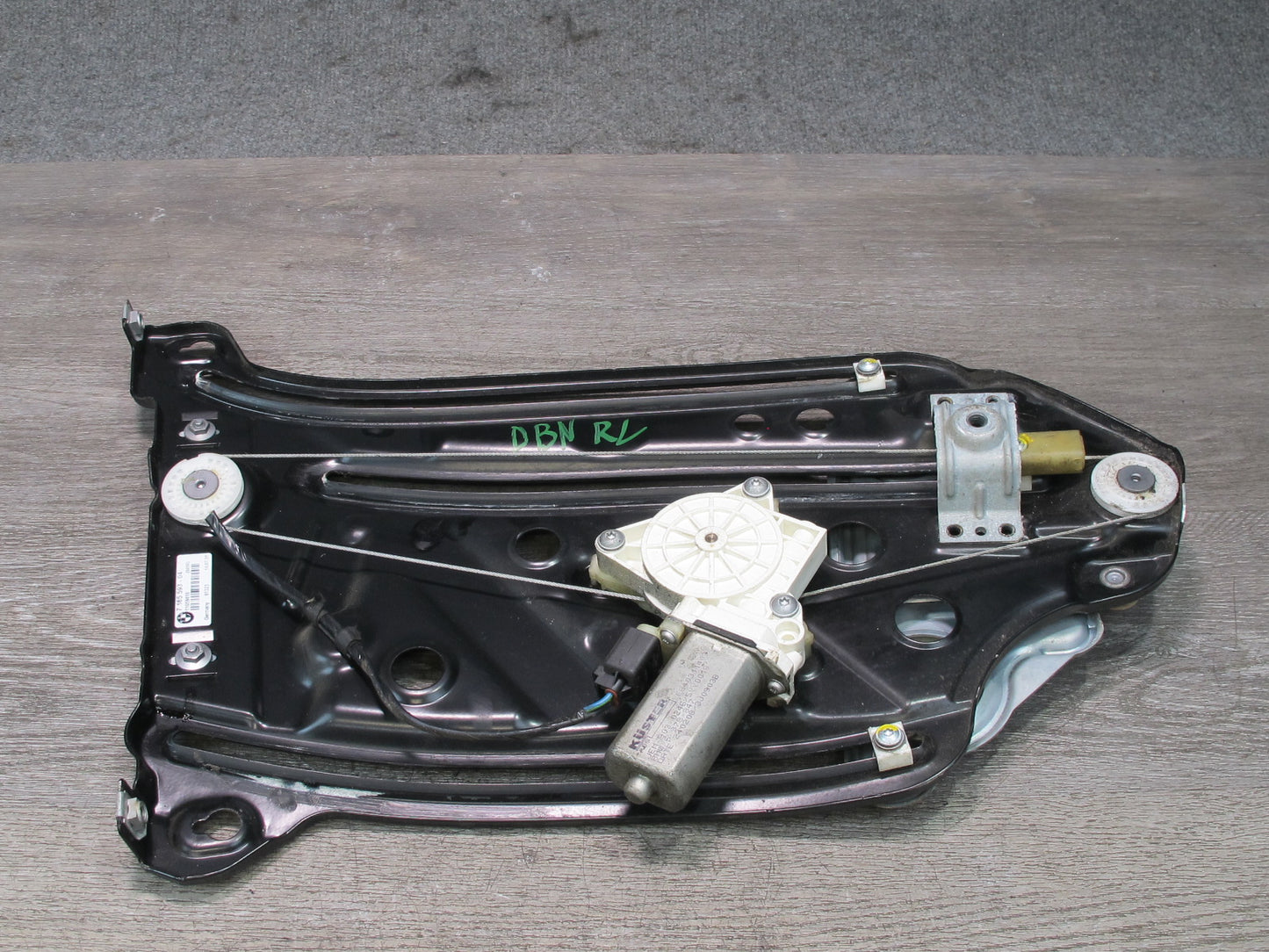 08-13 BMW E88 135I Convertible Rear Left Quarter Window Regulator w Motor OEM