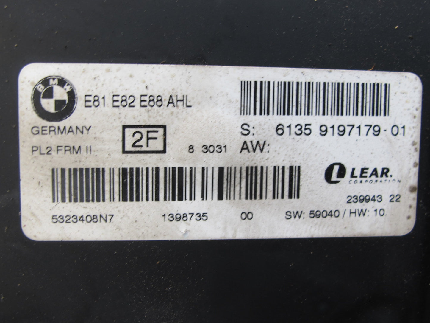 08-09 BMW E82 E88 135i Footwell Light Control Module 9197179 OEM