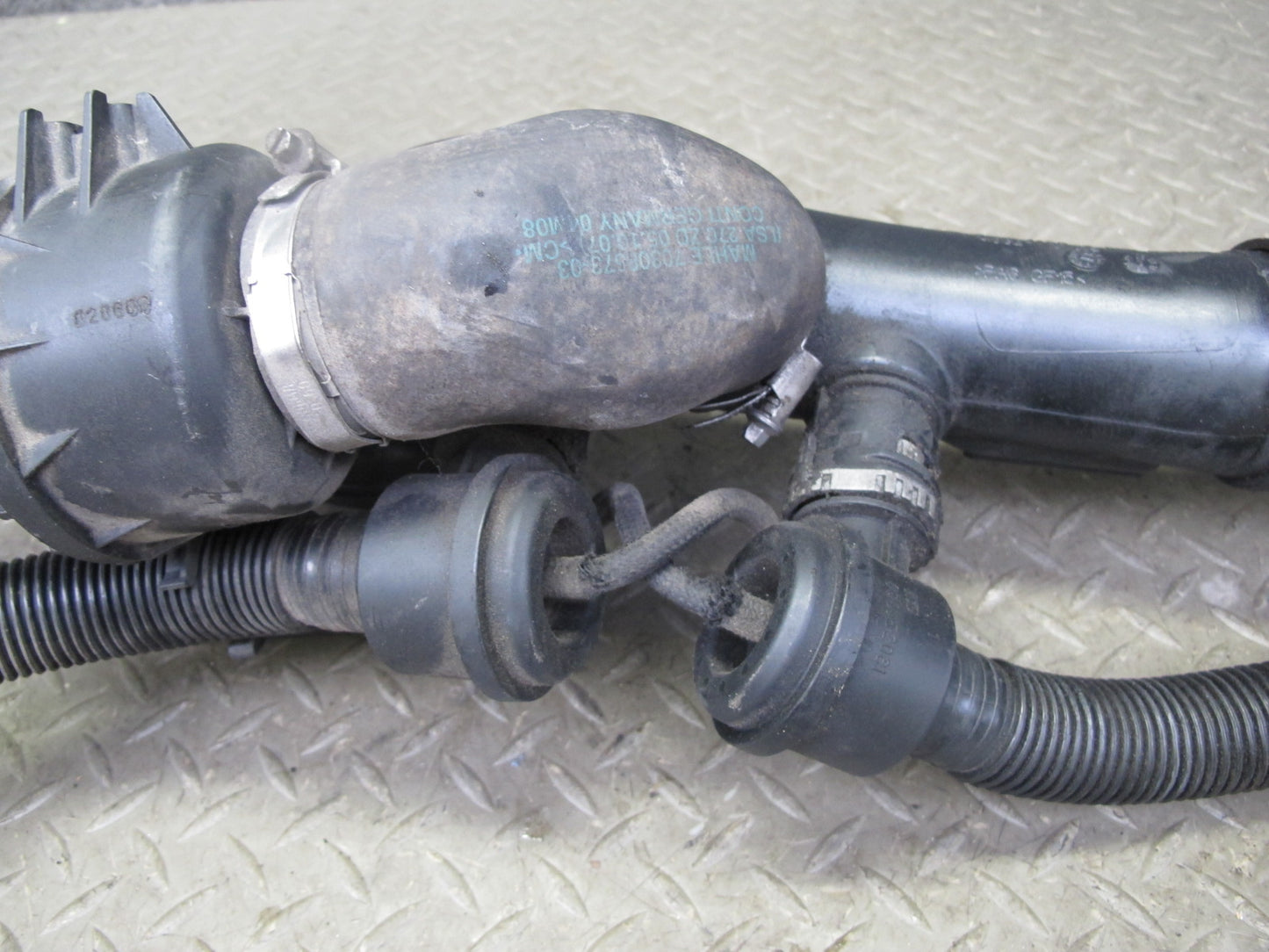 08-10 BMW E82 E88 135i N54 Charge Air Induction Tract Pipe w Hoses 7570069 OEM