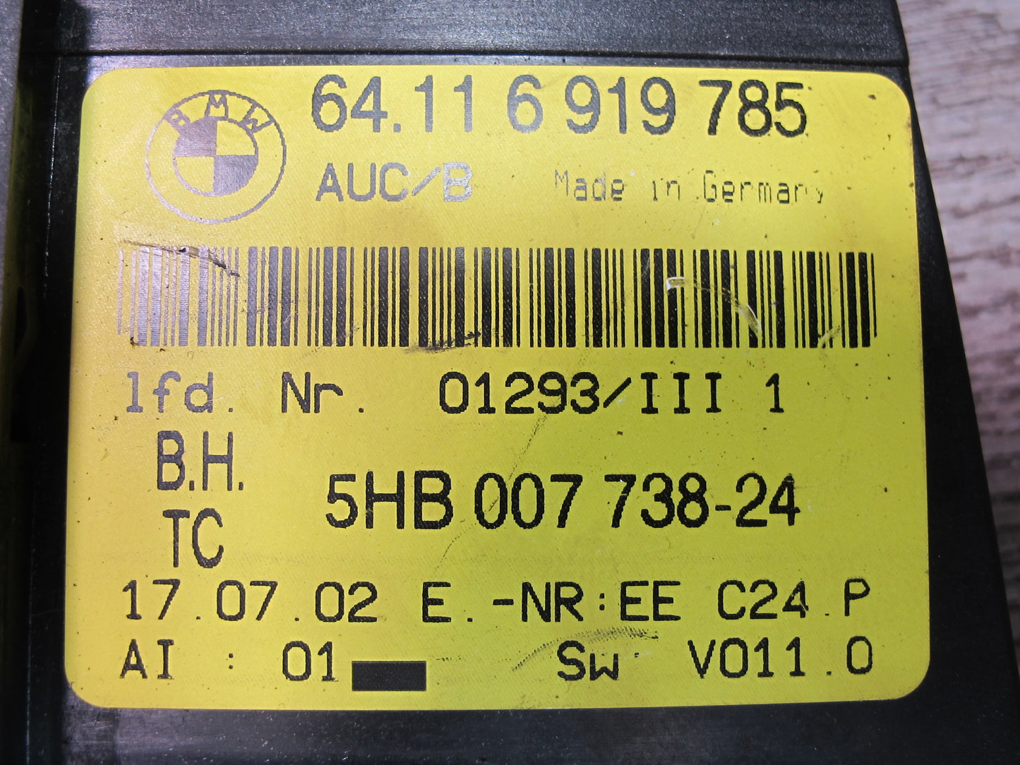01-06 BMW E46 330ci A/C Air Condition Climate Control Switch Panel 6919785 OEM