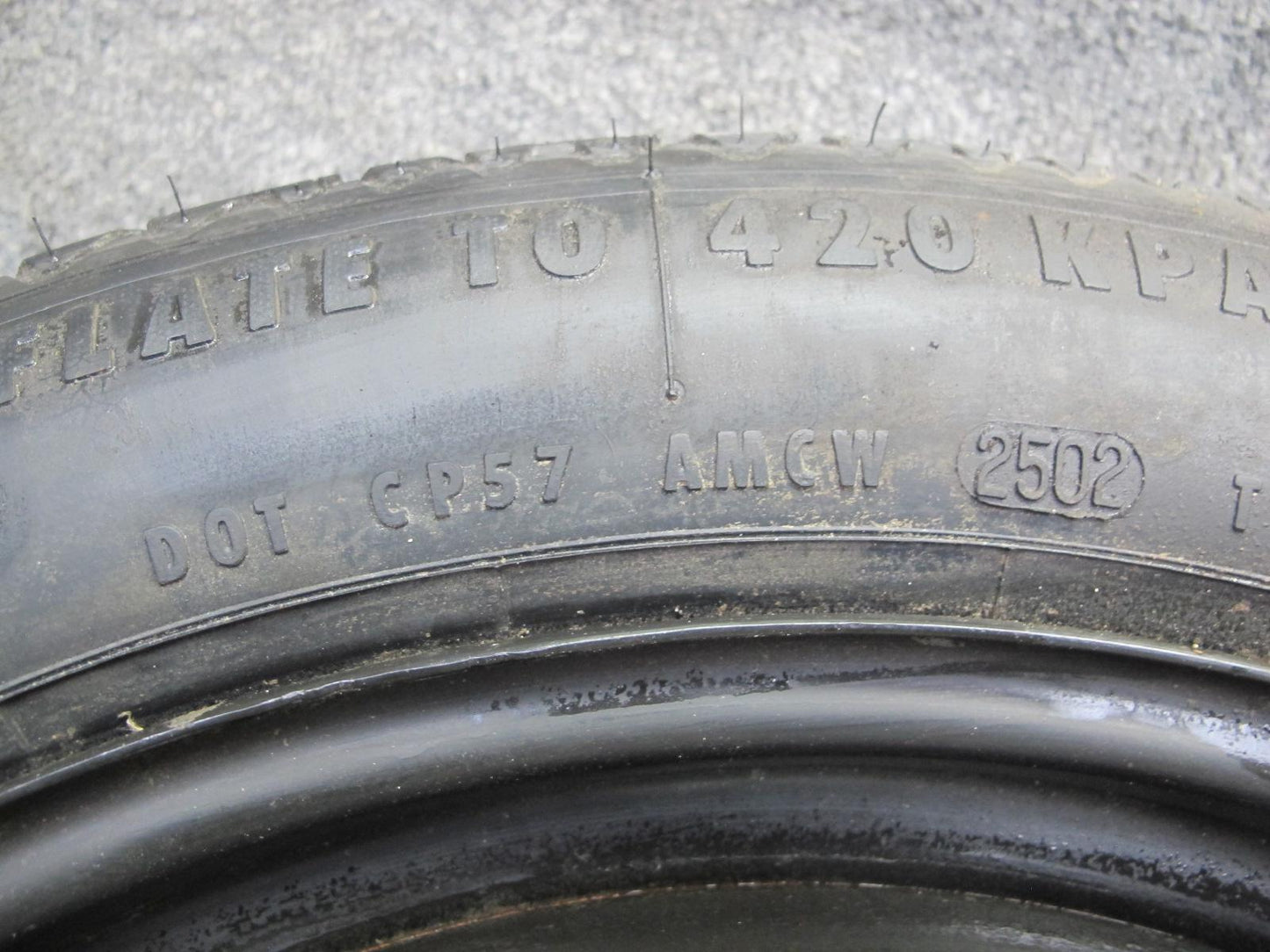 01-06 BMW E46 330ci R17 17" Spare Tire Wheel 17x3.5B ET30 125/80 6750007 OEM