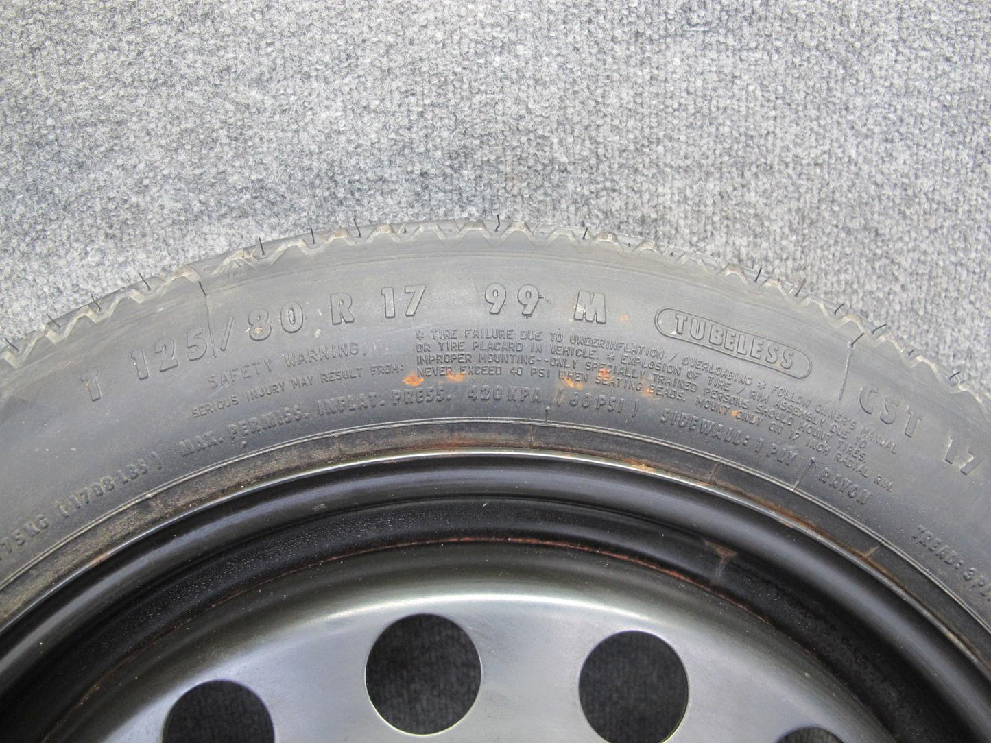 01-06 BMW E46 330ci R17 17" Spare Tire Wheel 17x3.5B ET30 125/80 6750007 OEM