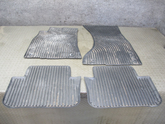 13-16 Audi S4 B8 Set of 4 Front & Rear Floor MAT Rubber Black OEM