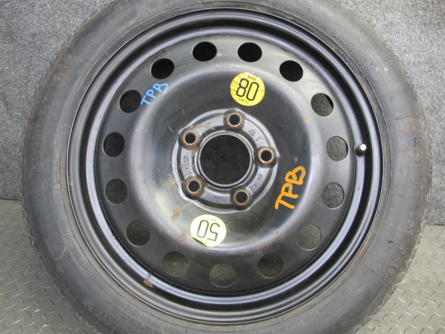 01-06 BMW E46 330ci R17 17" Spare Tire Wheel 17x3.5B ET30 125/80 6750007 OEM