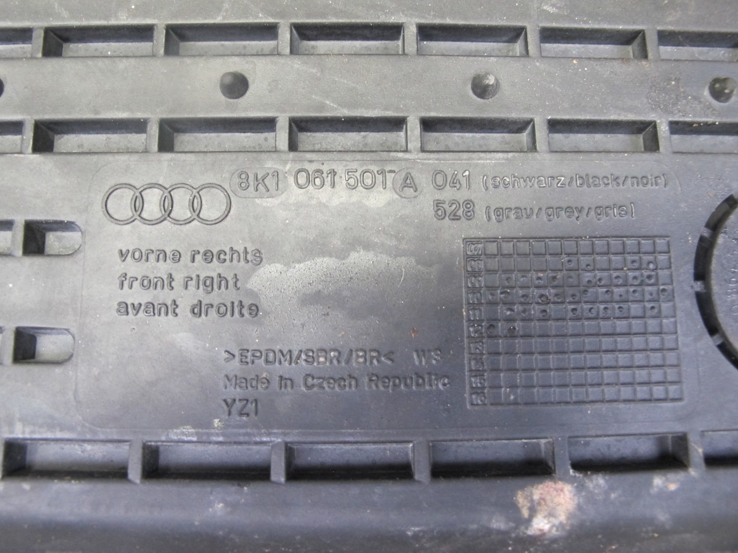 13-16 Audi S4 B8 Set of 4 Front & Rear Floor MAT Rubber Black OEM