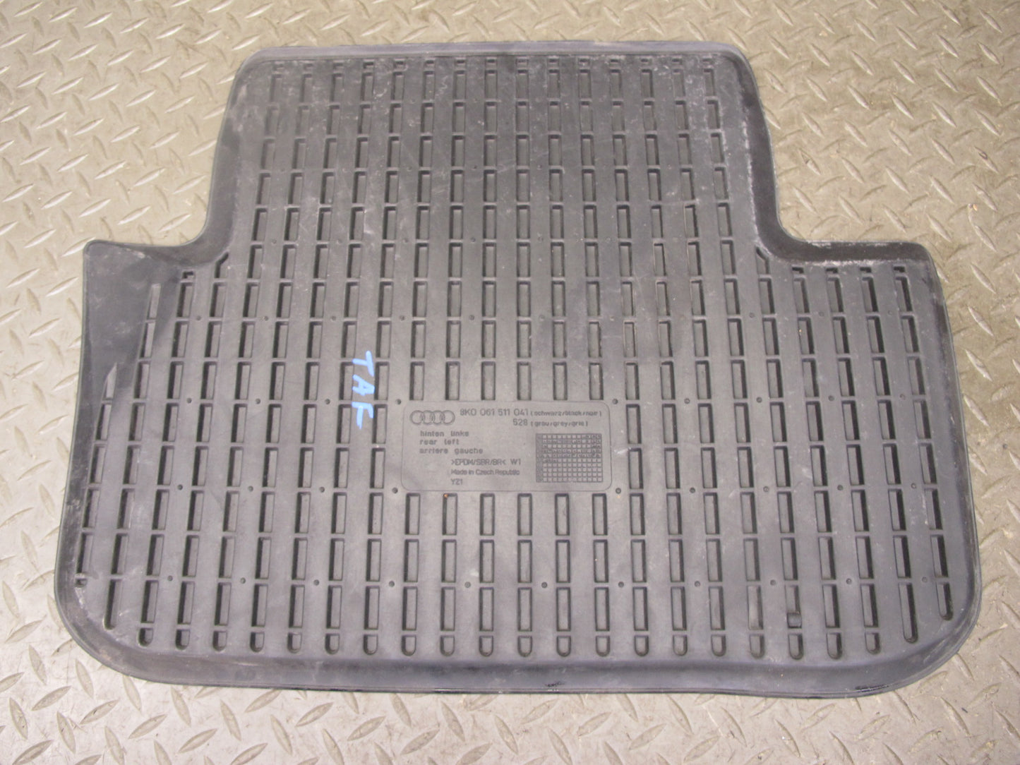 13-16 Audi S4 B8 Set of 4 Front & Rear Floor MAT Rubber Black OEM
