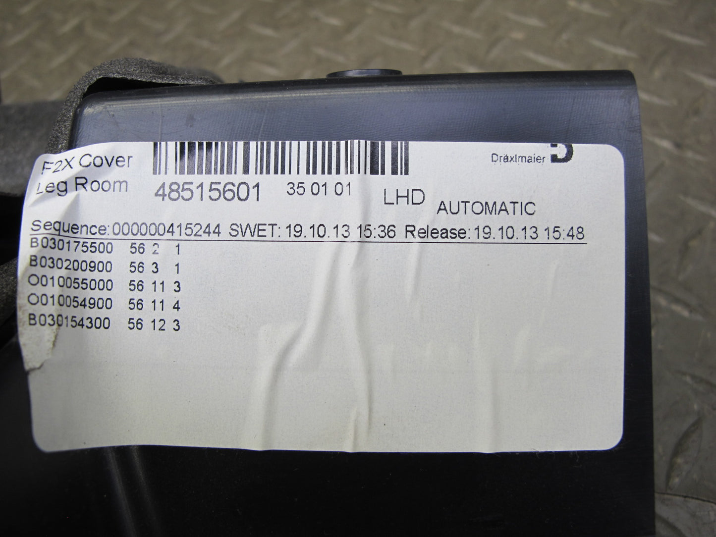 11-17 BMW F25 X3 Set of 2 Under Dash Front Left & Right Trim Panel OEM