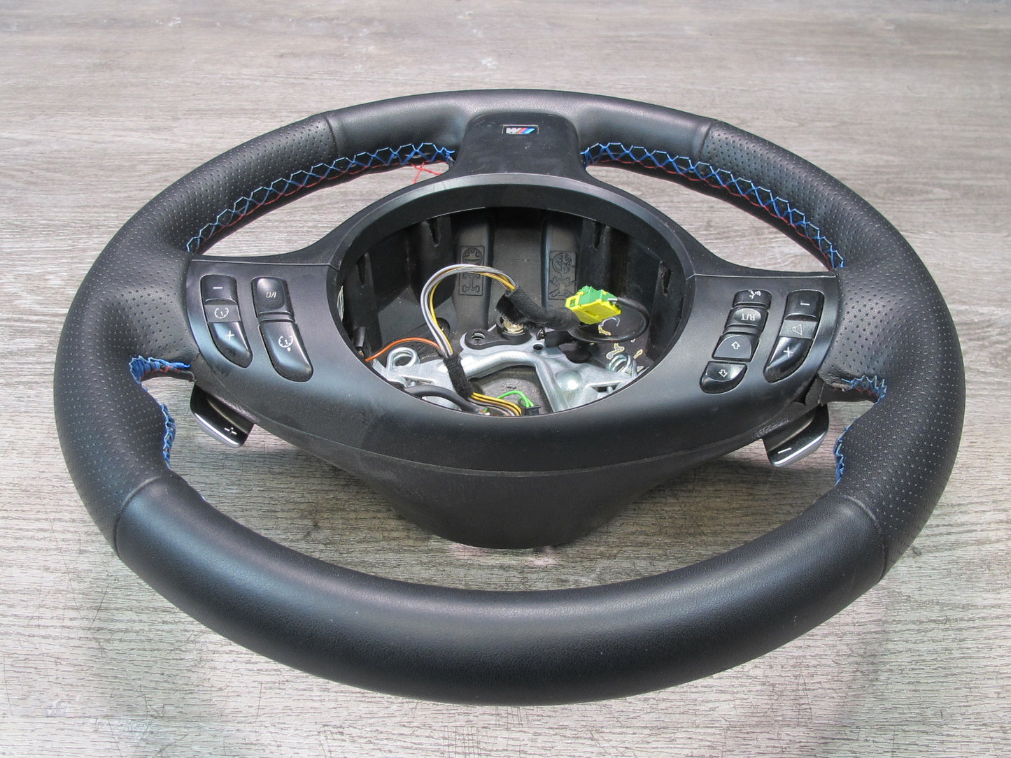 01-06 BMW E46 330ci M-sport Leather Steering Black w Controls & Paddles OEM