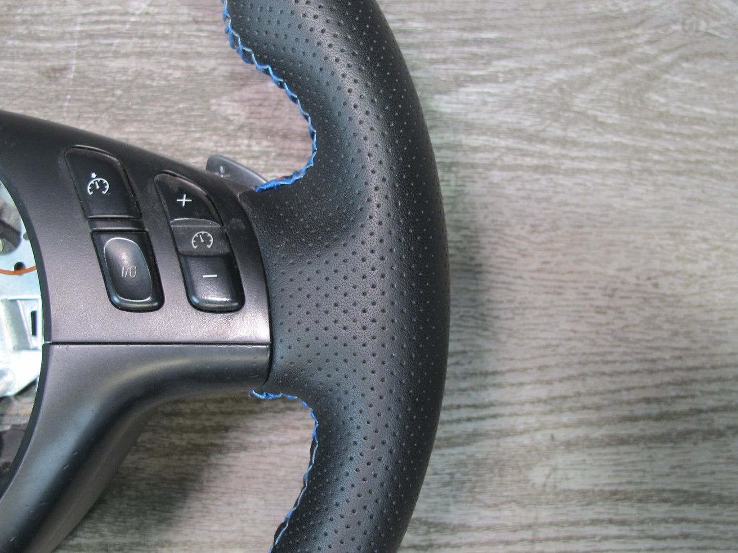 01-06 BMW E46 330ci M-sport Leather Steering Black w Controls & Paddles OEM