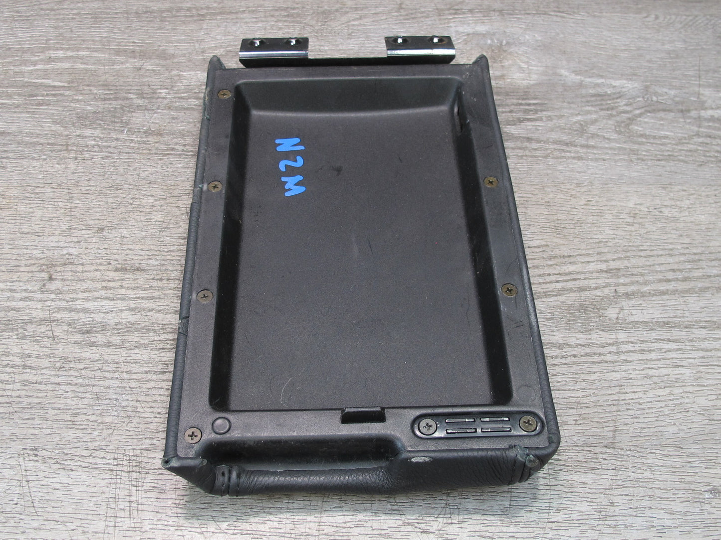 90-91 Nissan Z32 300ZX Center Console Leather Armrest Lid Cover Black OEM