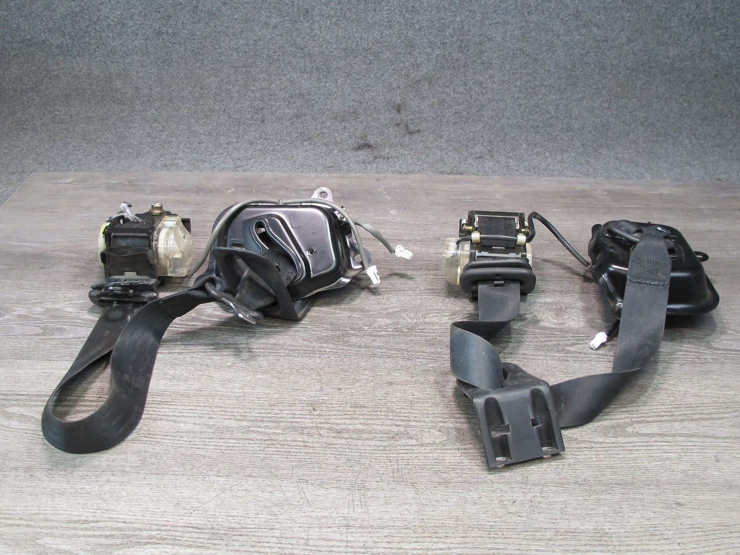 90-96 NISSAN 300ZX Z32 2-SEAT FRONT LEFT & RIGHT SIDE SEATBELT RETRACTOR SET OEM