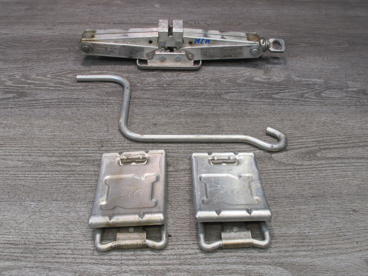 90-96 Nissan Z32 300ZX 2+0 Emergency Spare Tire Lift Jack Stopper Tool Set OEM