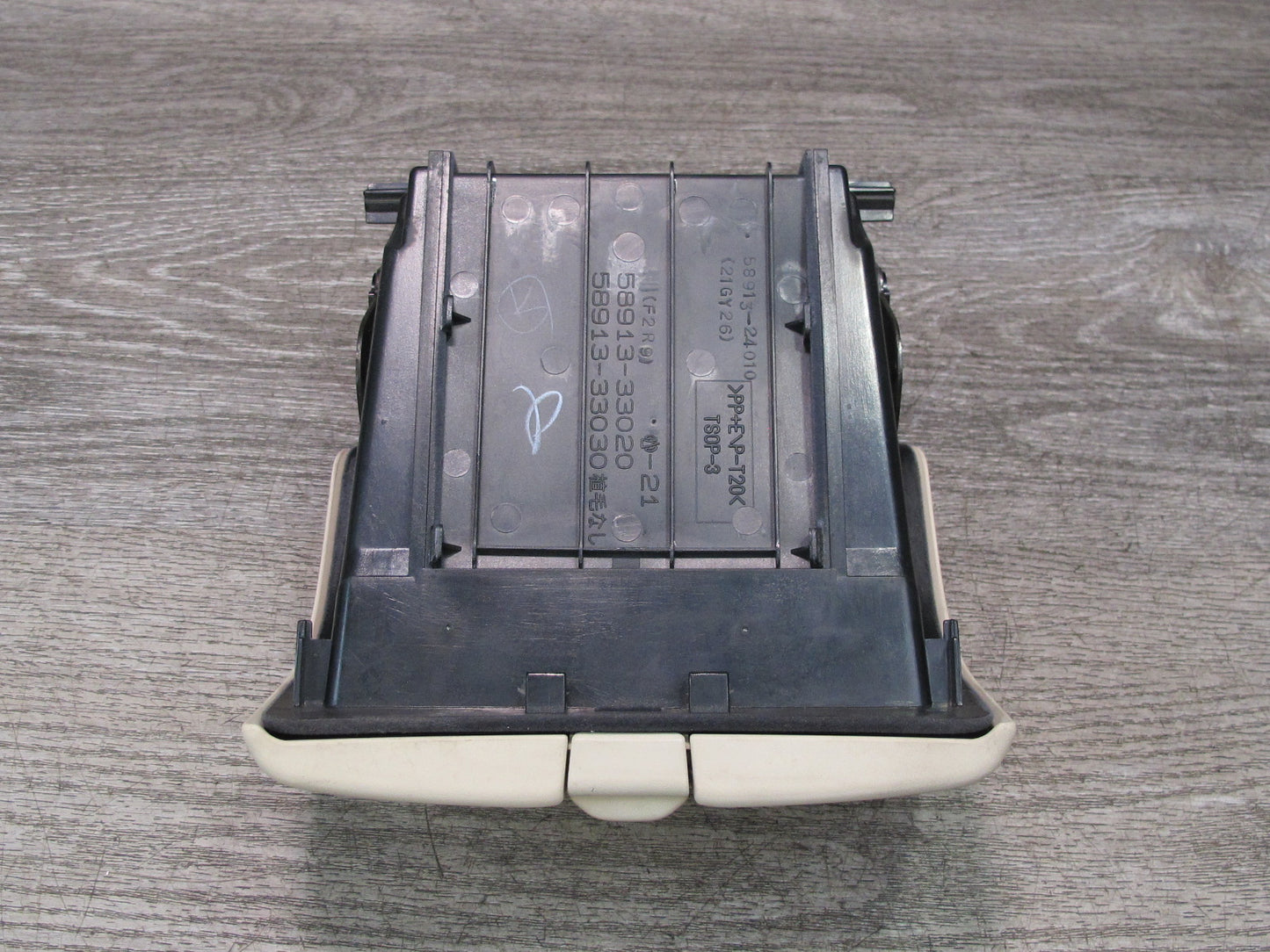 02-08 Lexus SC430 Rear Center Console Compartment Storage Ecru OEM