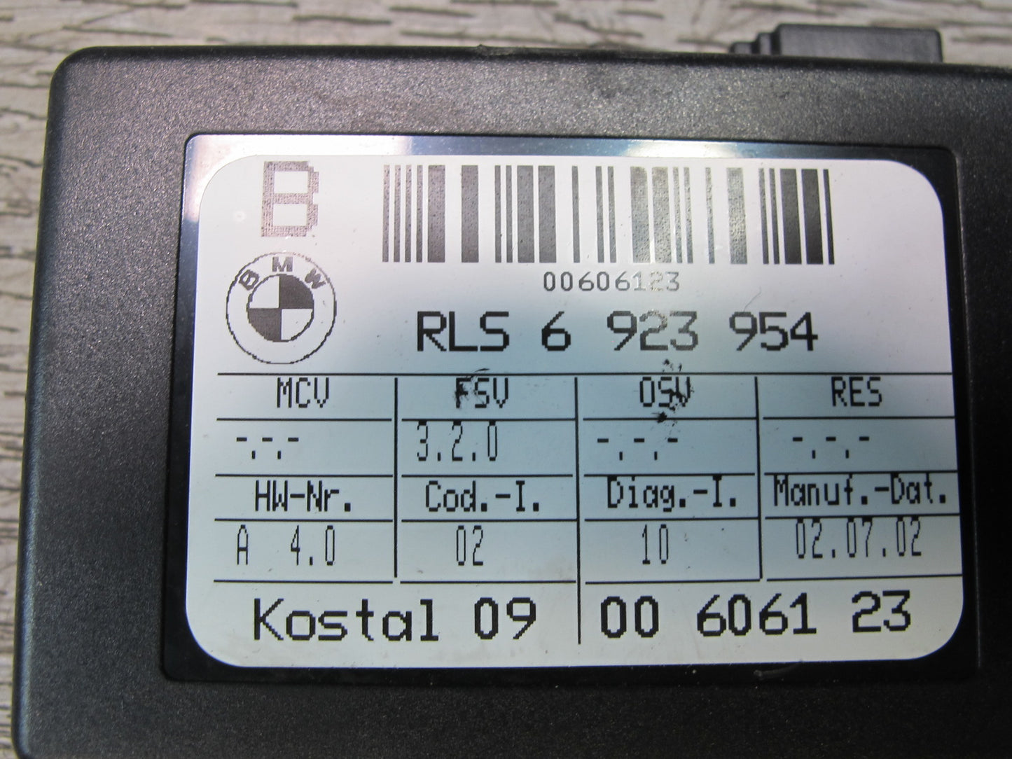 01-06 BMW E46 330ci Windshield Rain & Solar Light Sensor 6923954 OEM