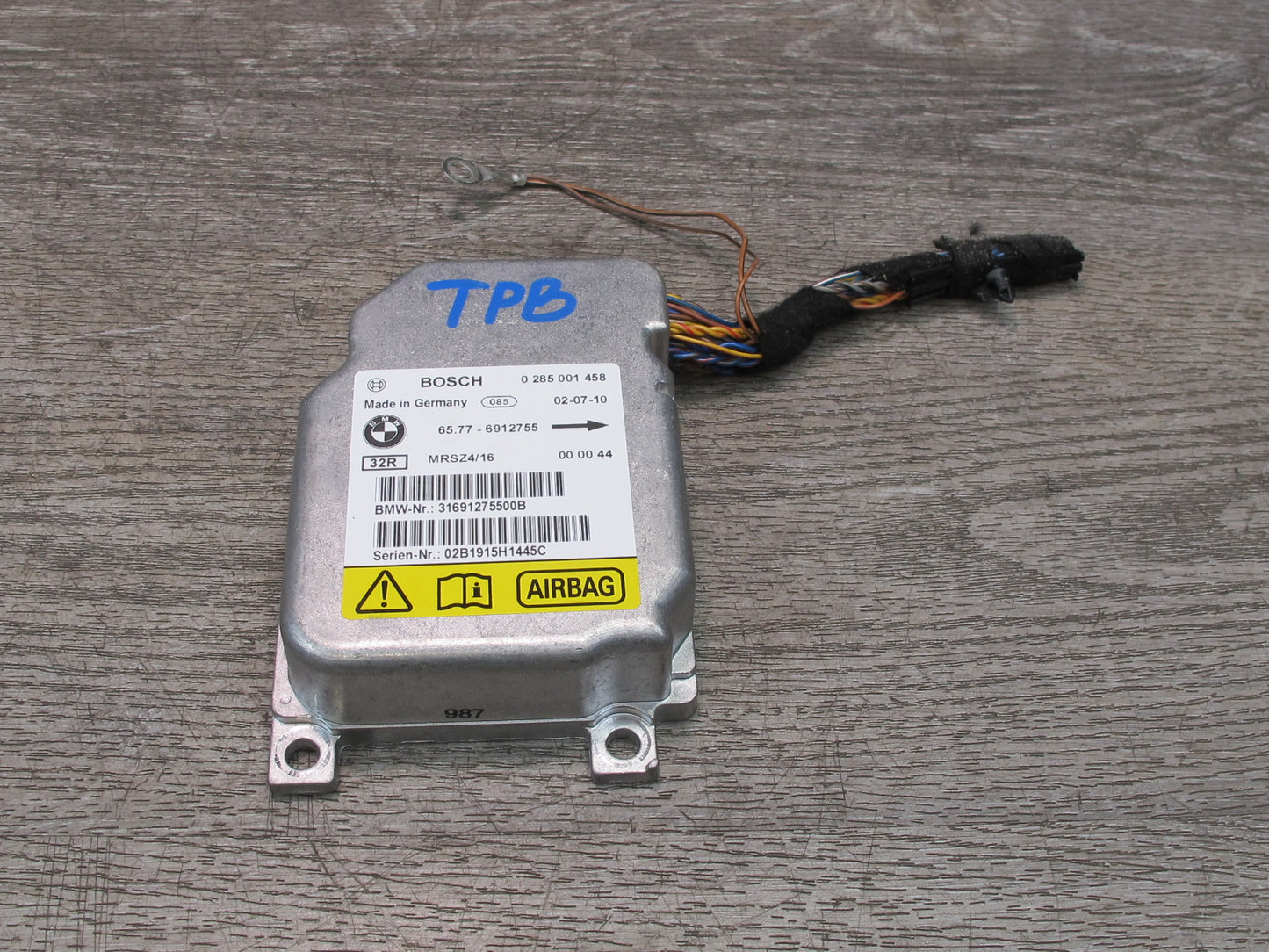 01-06 BMW E46 3-SERIES M3 SRS AIRBAG CONTROL MODULE UNIT 6912755 OEM