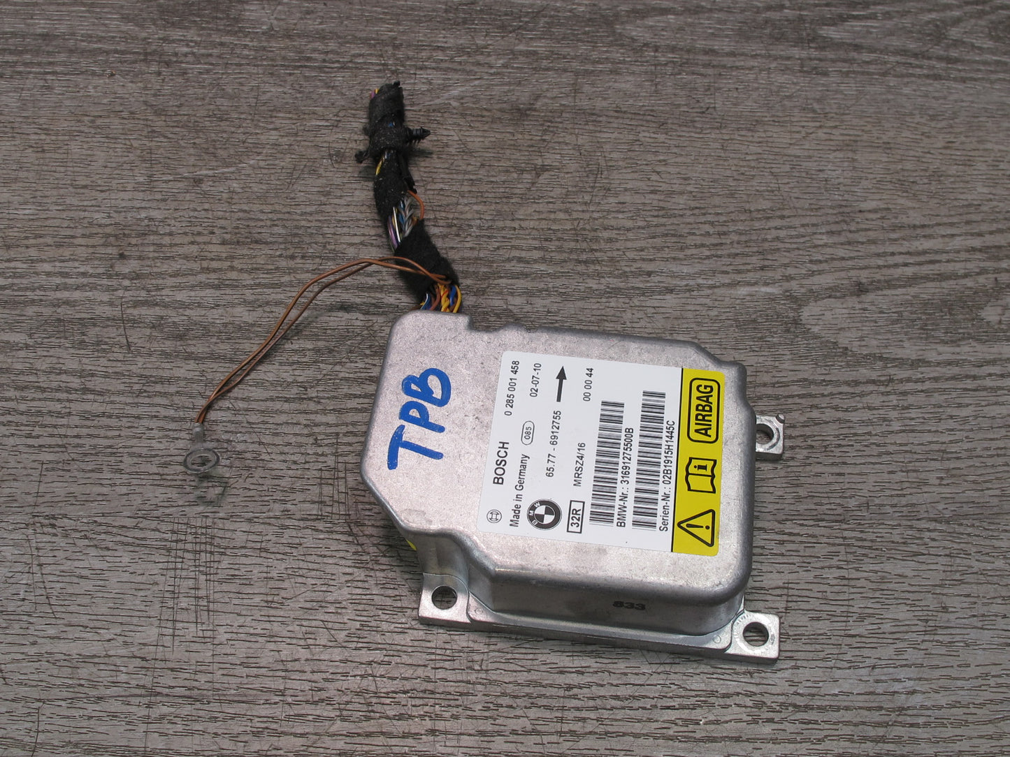 01-06 BMW E46 3-SERIES M3 SRS AIRBAG CONTROL MODULE UNIT 6912755 OEM