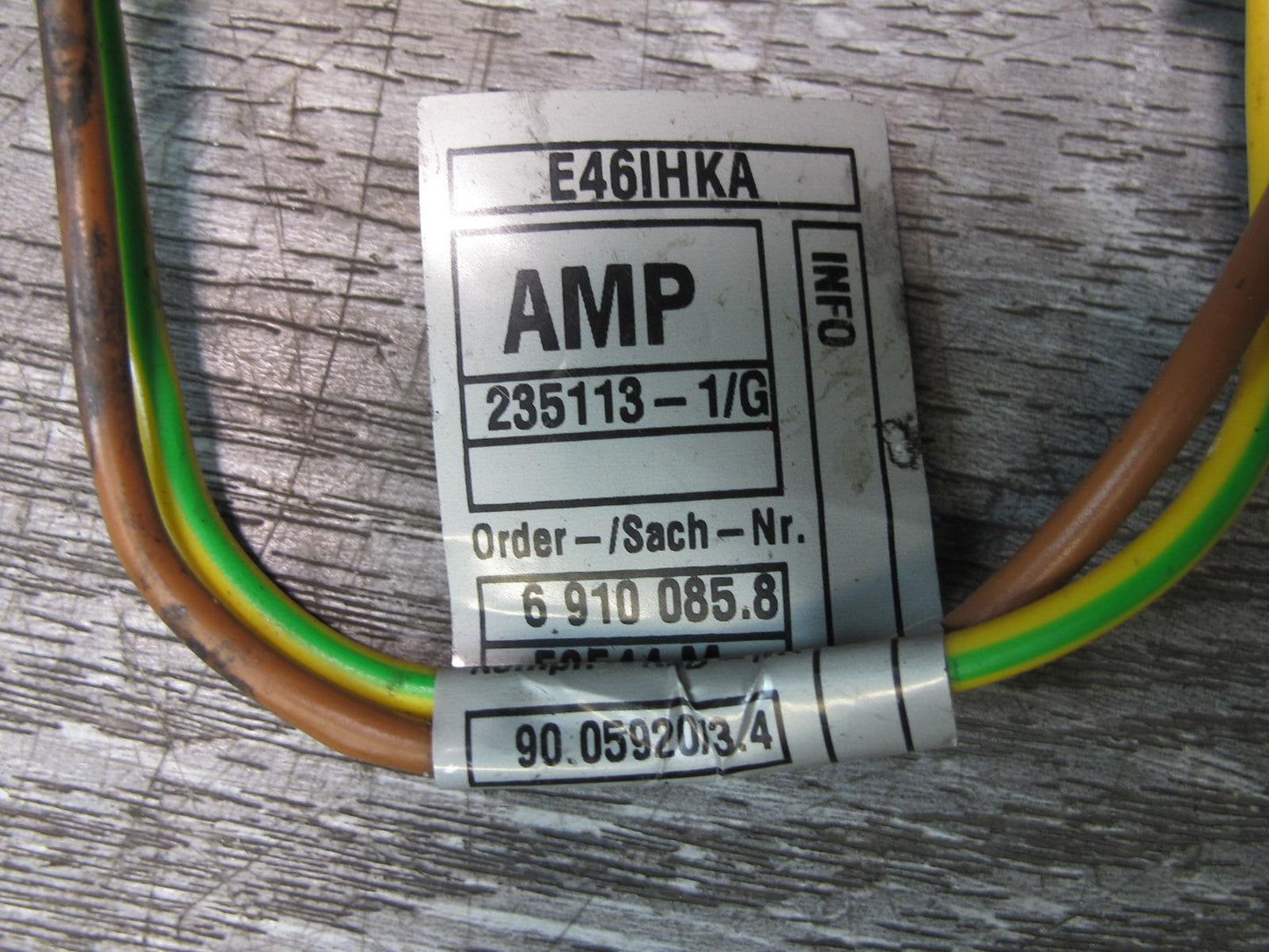 01-06 BMW E46 330ci A/C Heater Flap Door Actuator Motor Wiring Set OEM