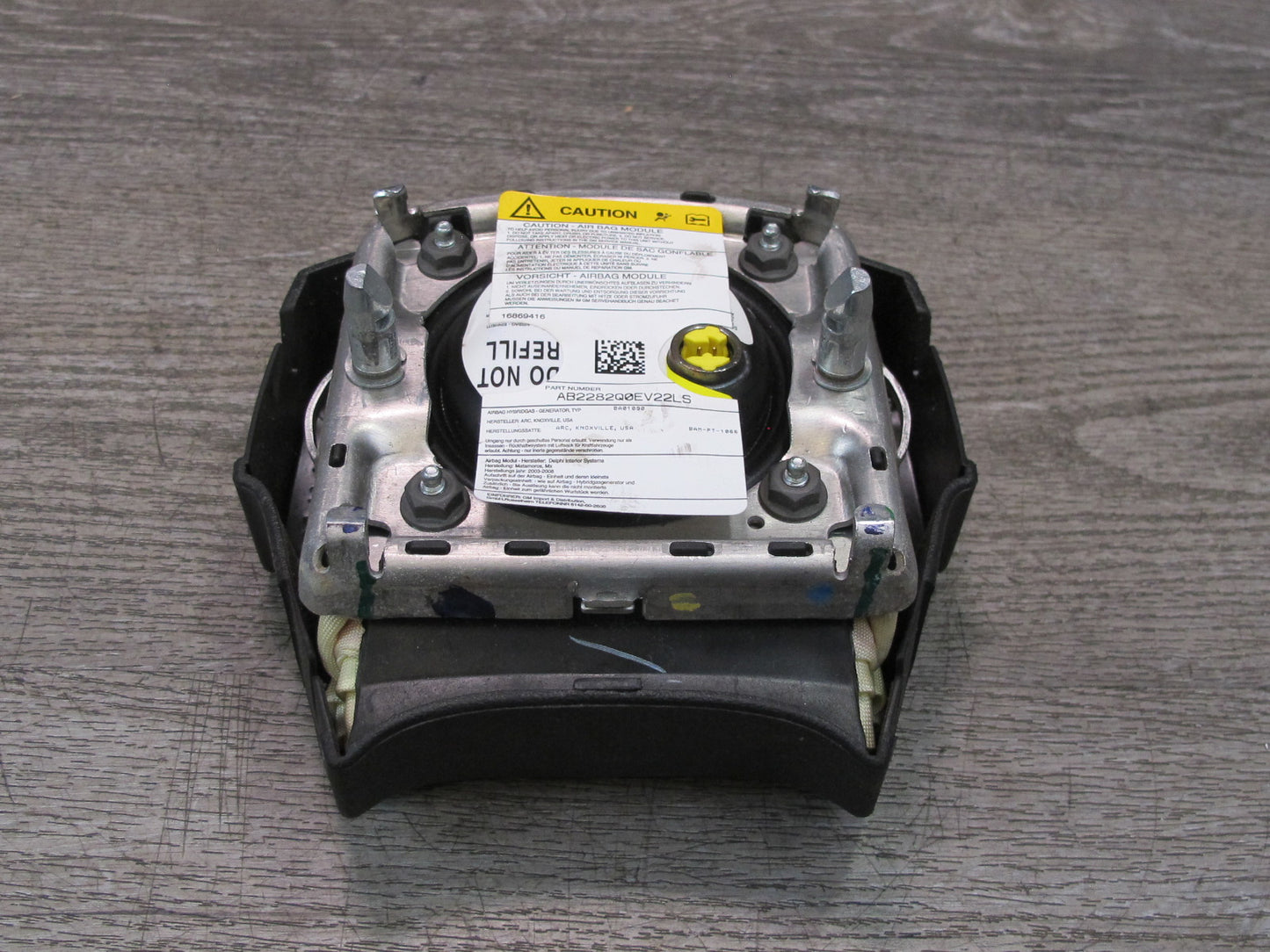 03-07 HUMMER H2 FRONT LEFT DRIVER SIDE STEERING WHEEL SRS AIRBAG OEM