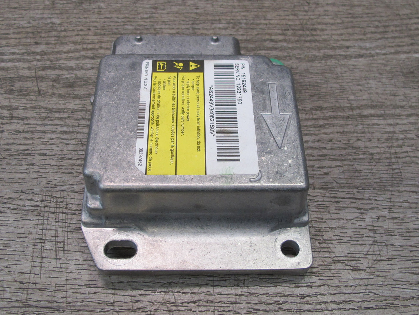 03-04 HUMMER H2 SRS AIRBAG CONTROL MODULE UNIT W/ SENSOR SET OEM