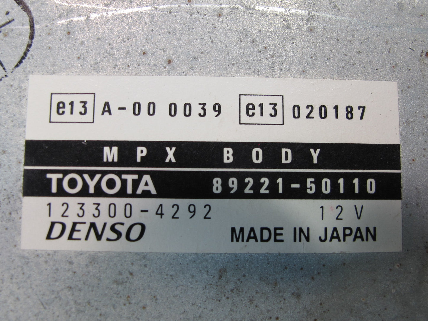99-00 Lexus UCF20L LS400 MPX Multiplex Body Control Module Unit 89221-50110 OEM