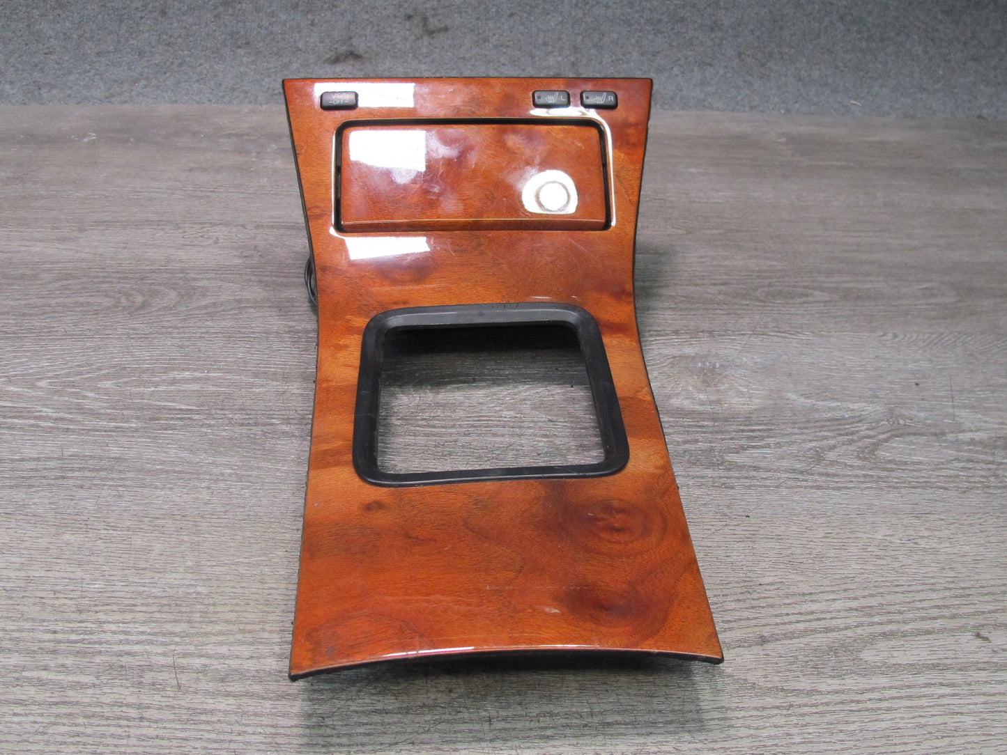 98-00 Lexus LS400 Center Console Shifter Wood Trim w VSC Heated Seat Switch OEM