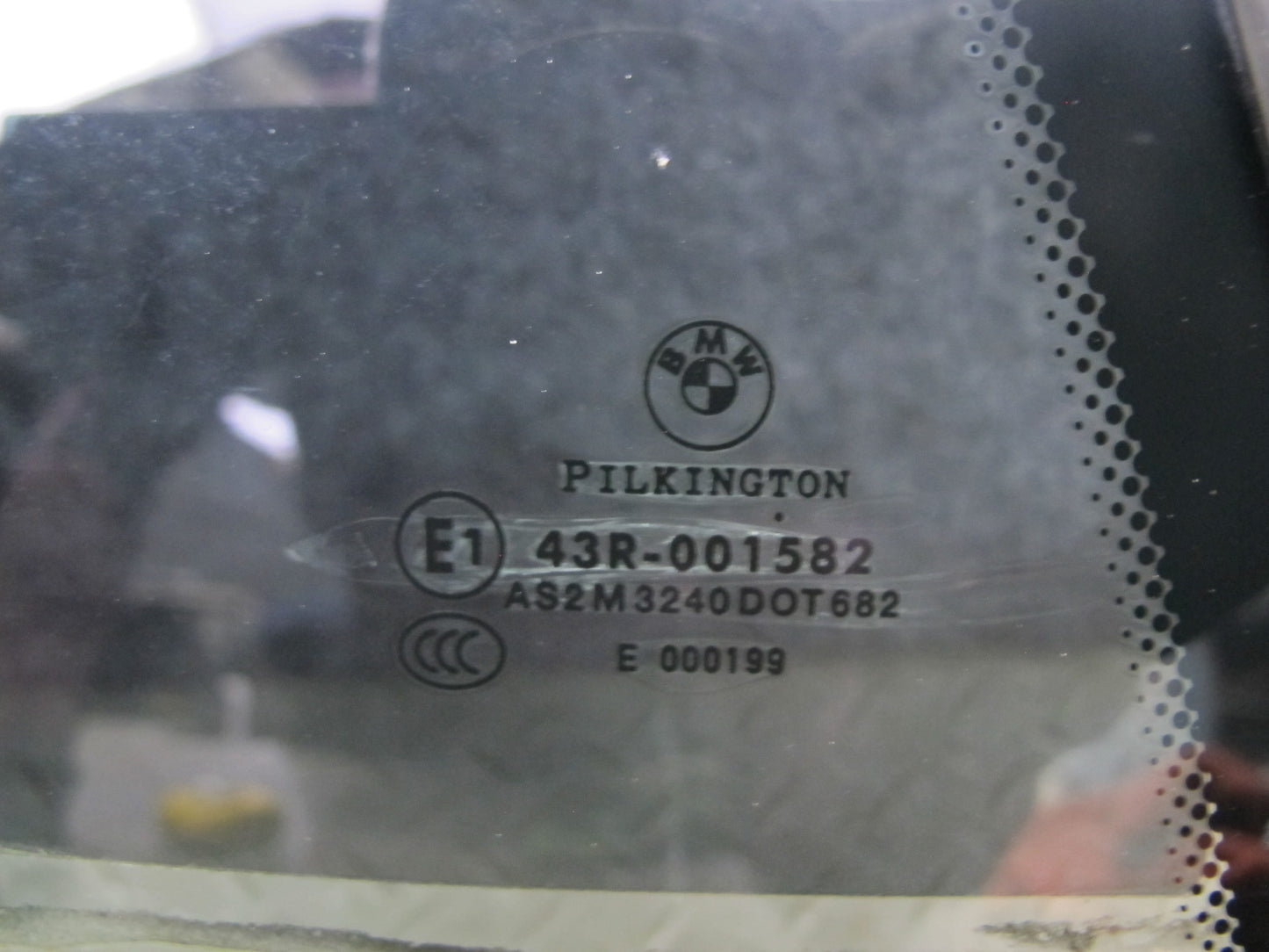 08-13 BMW E88 135i Convertible Rear Right Quarter Window Glass OEM