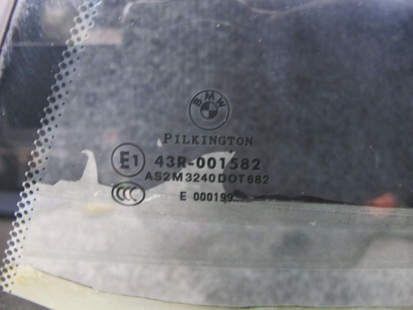 08-13 BMW E88 135i Convertible Rear Left Quarter Window Glass OEM