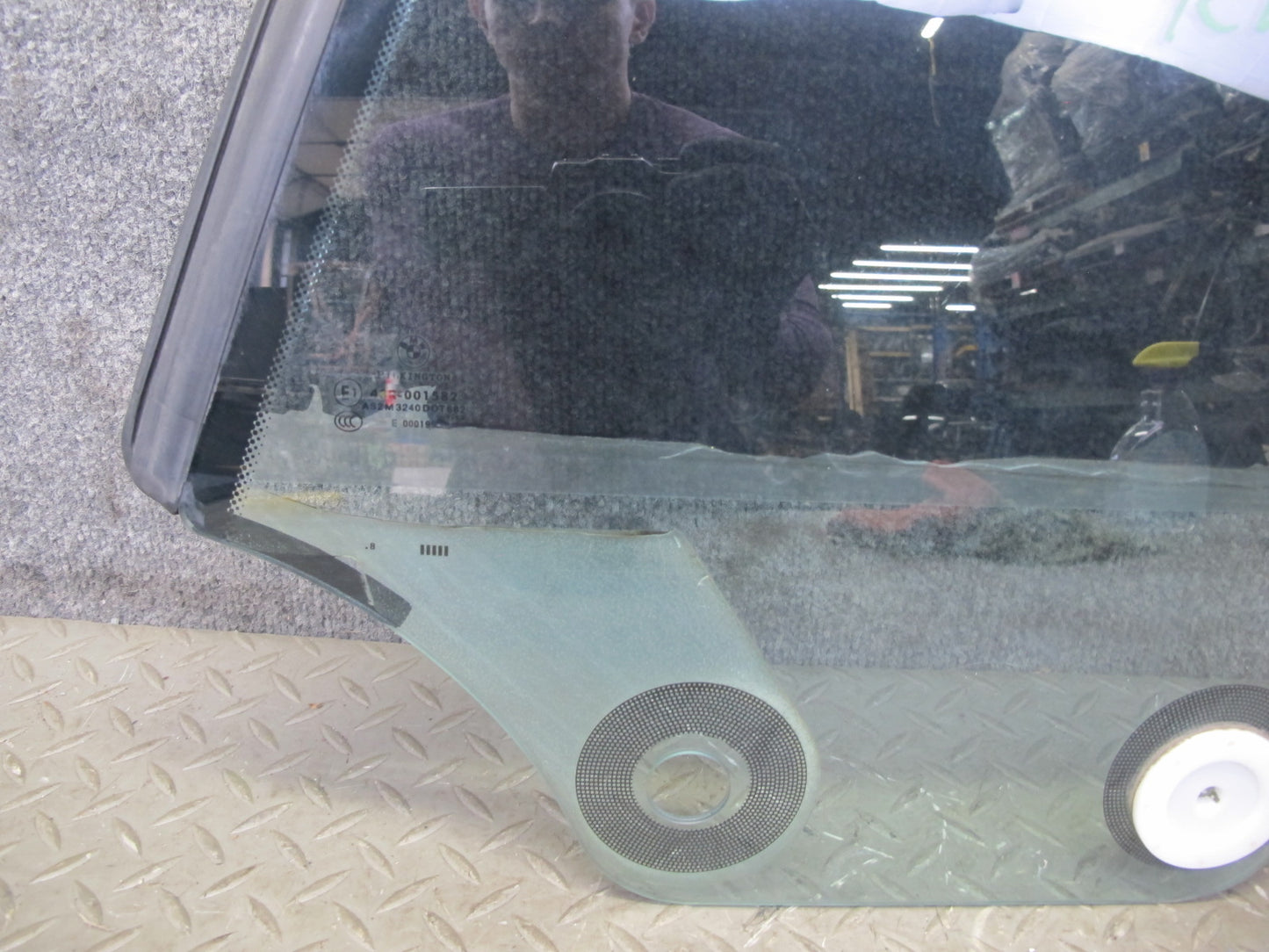 08-13 BMW E88 135i Convertible Rear Left Quarter Window Glass OEM