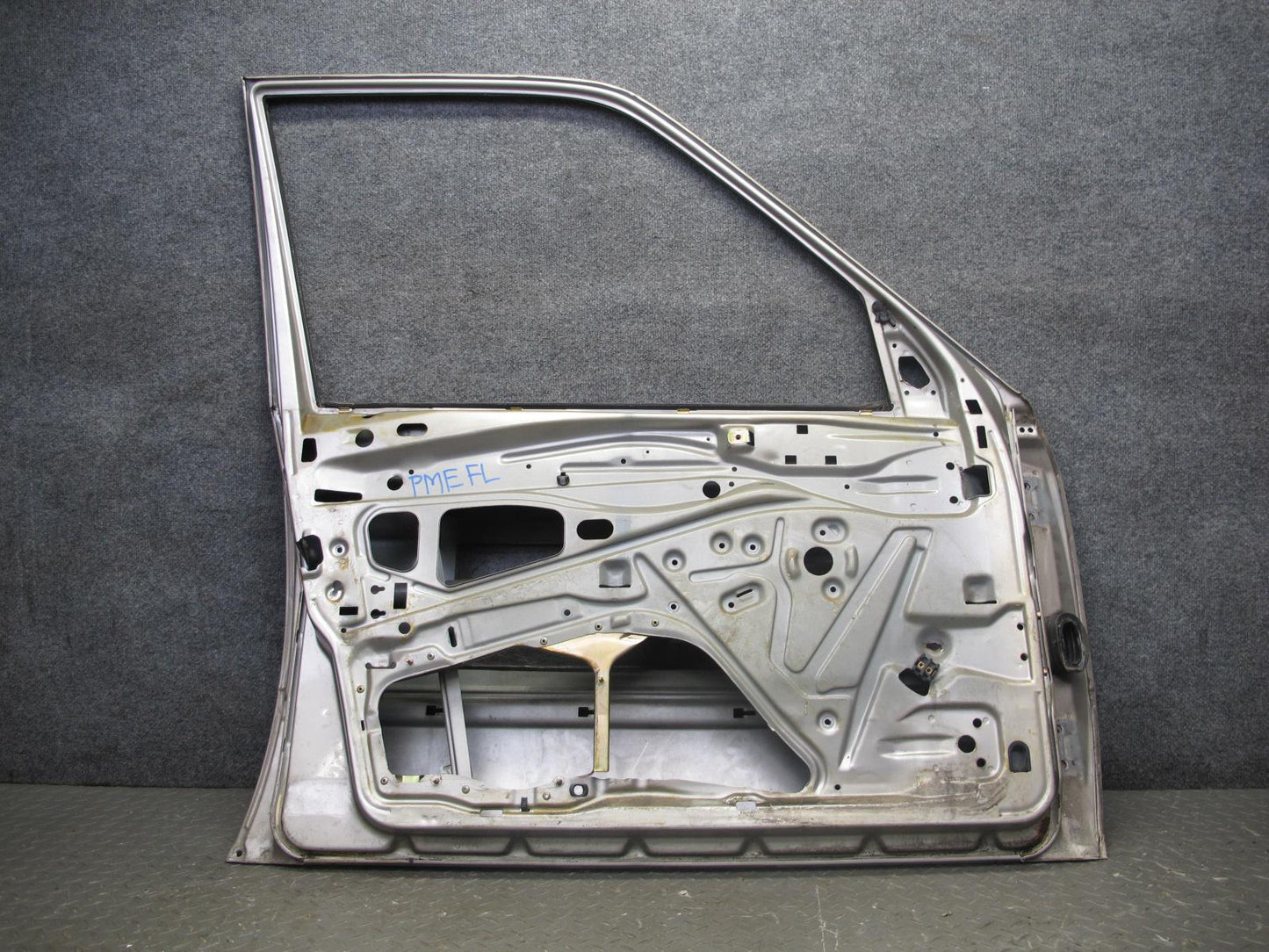 90-95 Mercedes W124 300D Sedan Front Left Driver Door Shell Panel Silver OEM