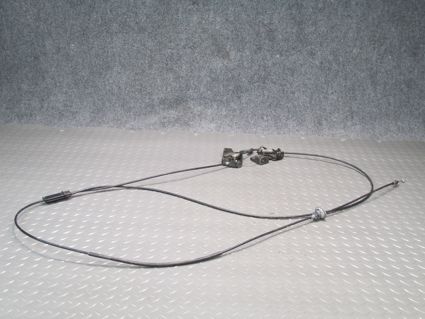 09-20 Nissan Z34 370Z Left & Right Hood Lock Latch w Release Cable Set Assy OEM