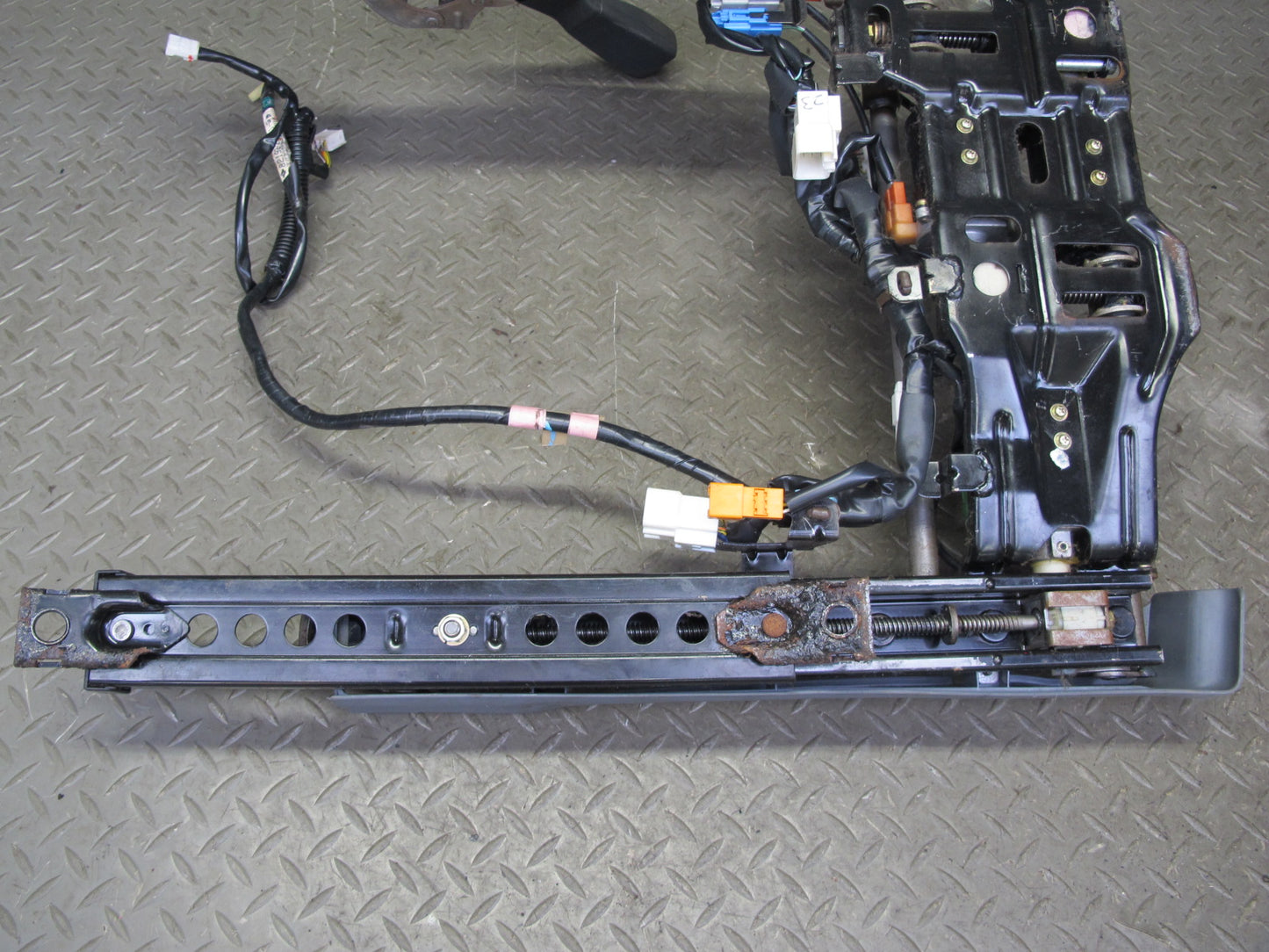 92-94 Lexus SC300 SC400 Front Left Seat Lower Frame Track Rail w Motors OEM