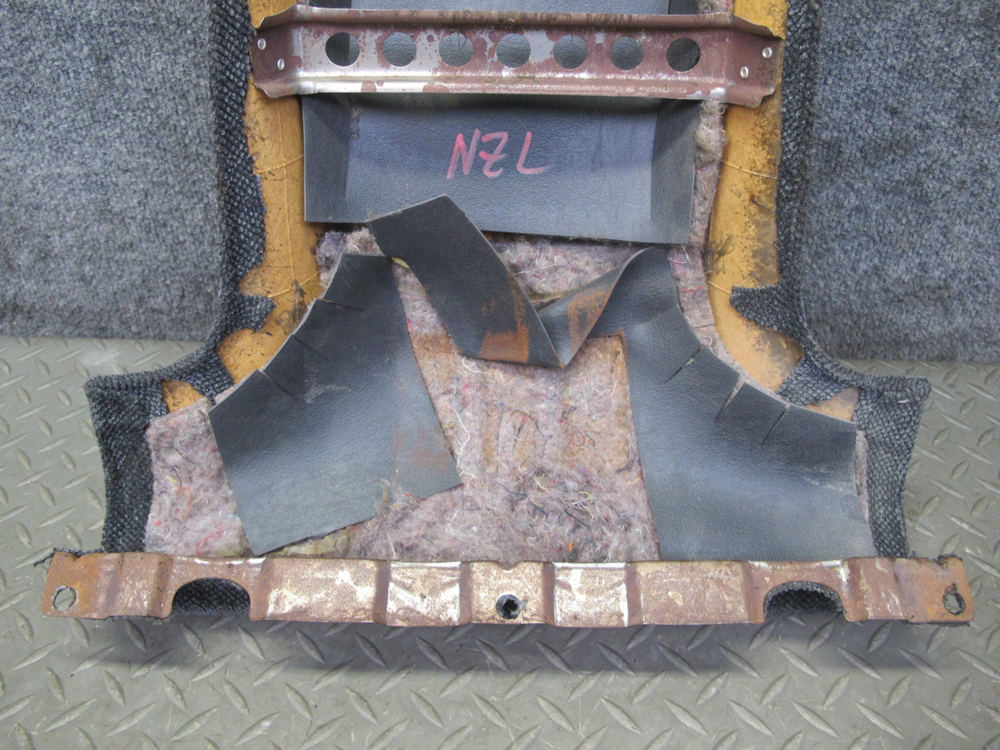 90-91 Nissan Z32 300ZX 2+0 Coupe Rear Center Console Trim Cover Gray OEM