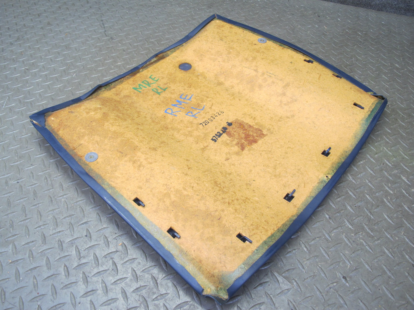 82-85 Mercedes W123 300D Front Left Seat Back Trim Cover Panel Blue OEM