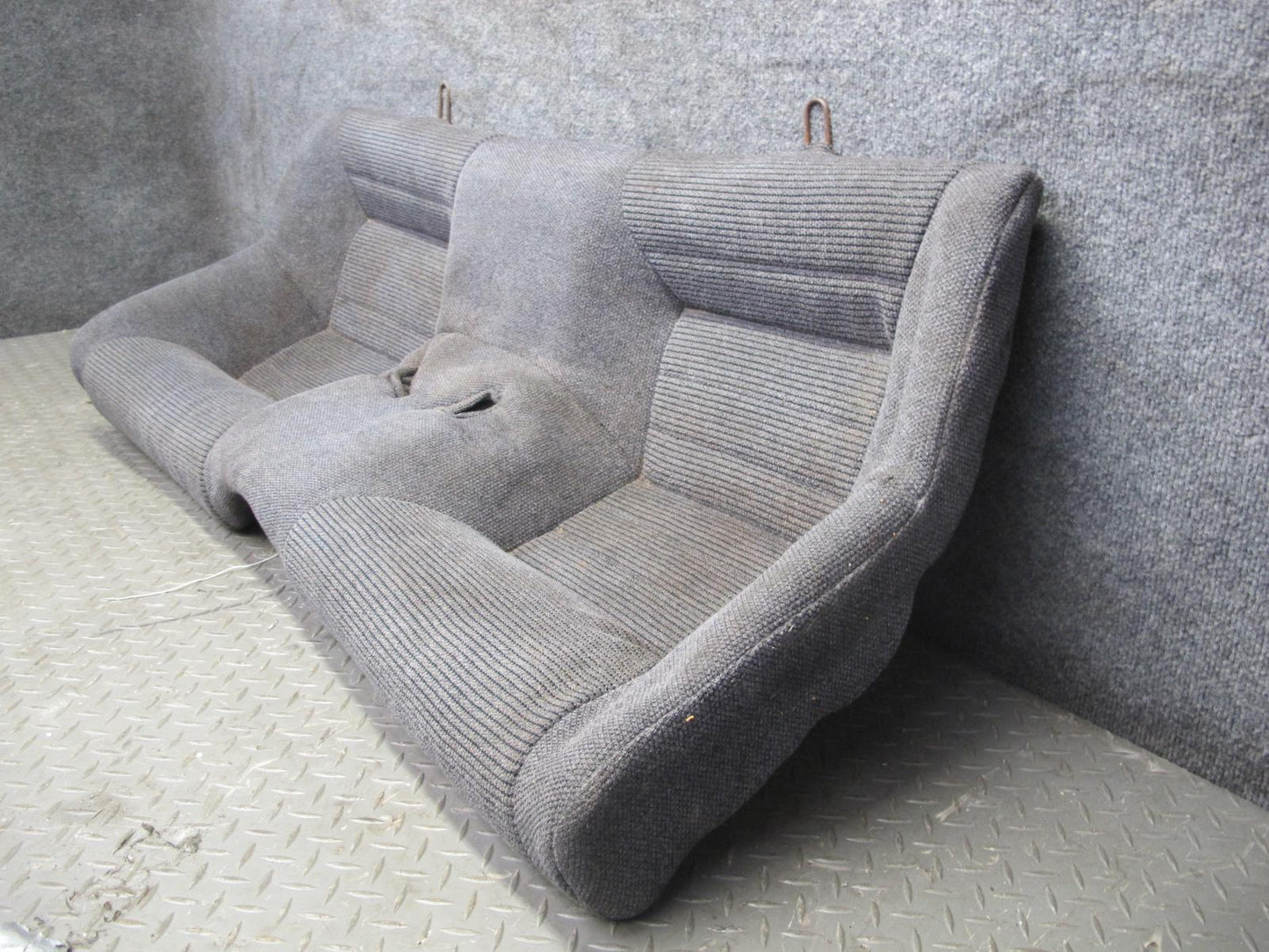 90-96 Nissan Z32 300ZX 2+2 Rear Seat Upper & Lower Cloth Cushion Gray OEM