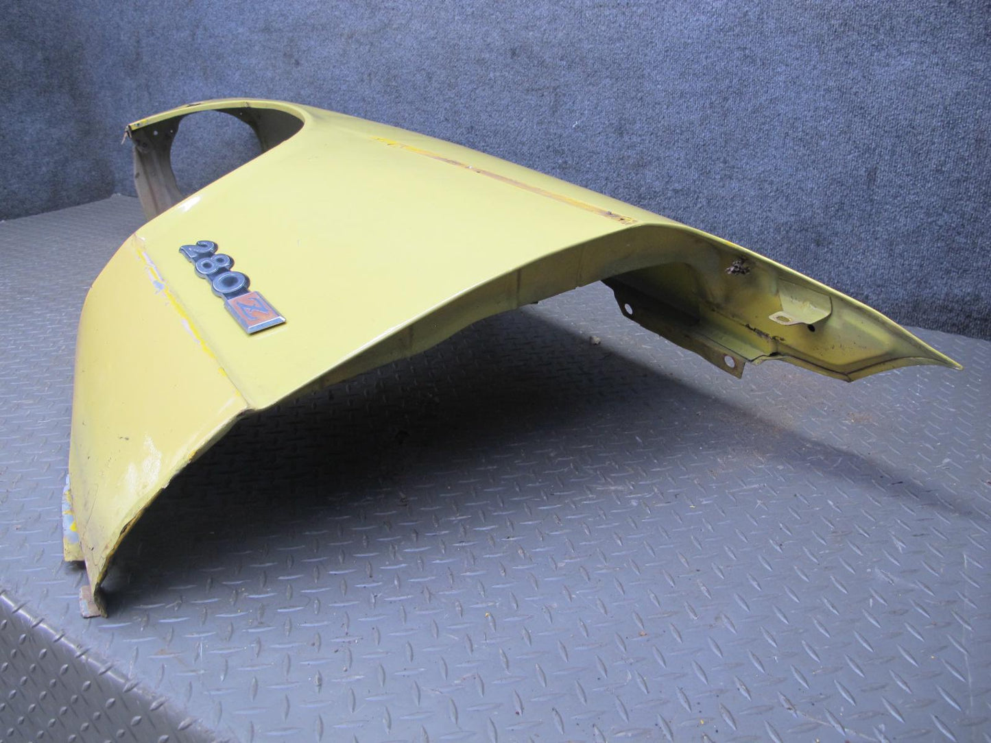 77-78 Datsun S30 280Z Front Left Fender Shell Panel Yellow OEM