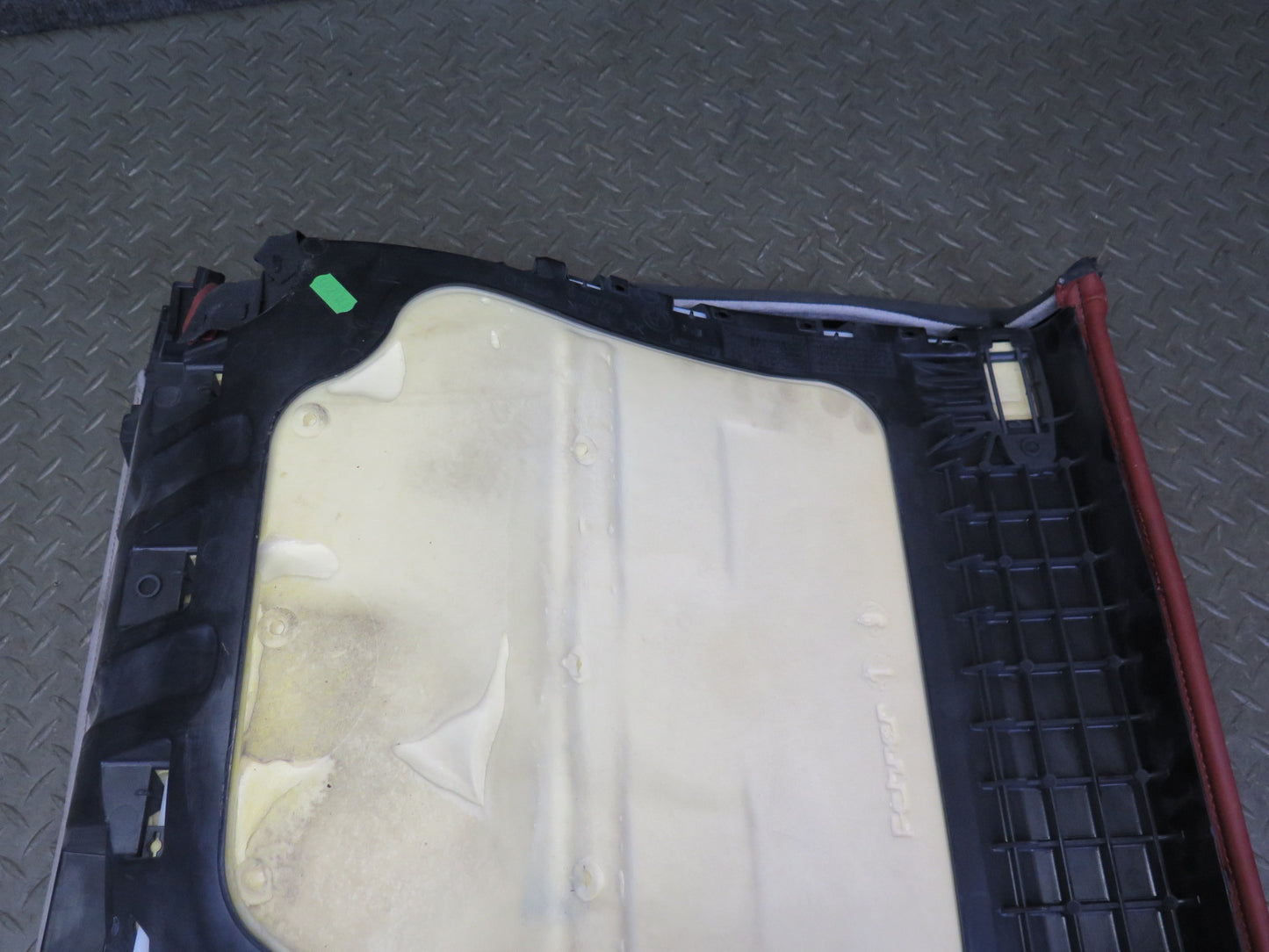 08-13 BMW E92 M3 Coupe Rear Left Seat Lower Leather Cushion RED OEM