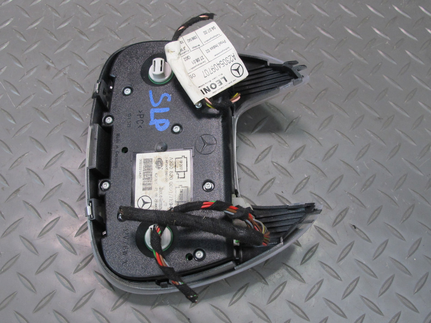 03-06 Mercedes R230 SL500 Overhead Console Dome Reading Light Gray OEM