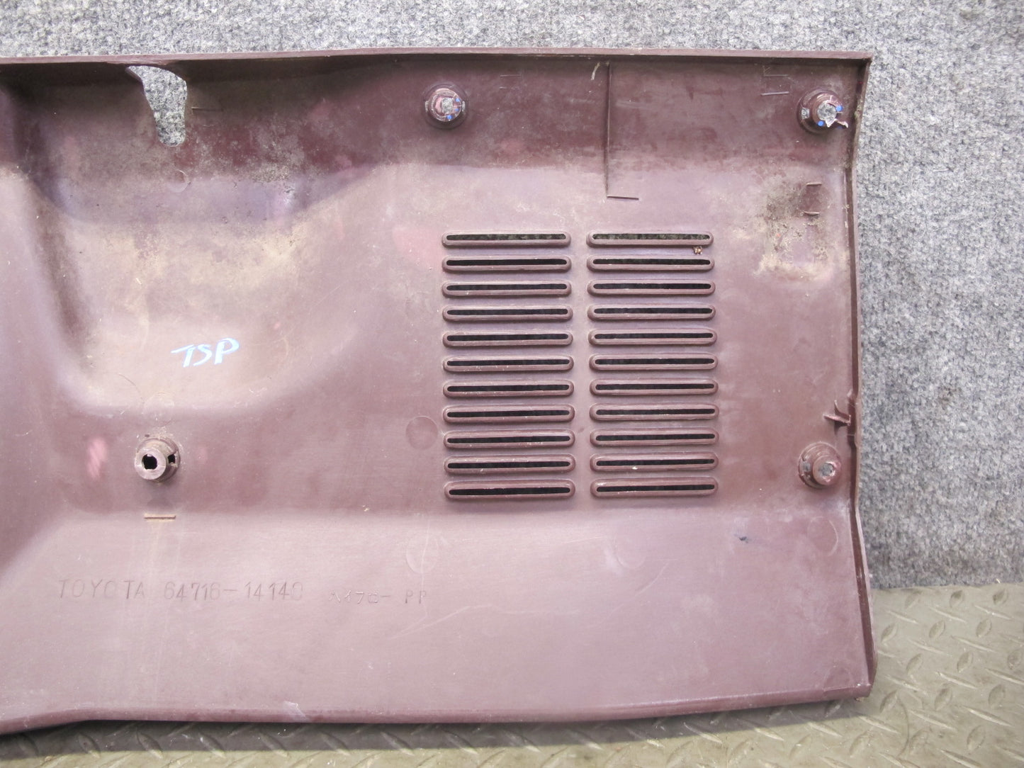 86-92 Toyota Supra MA70L MK3 Rear Trunk Hatch Center Trim Cover Panel Maroon OEM