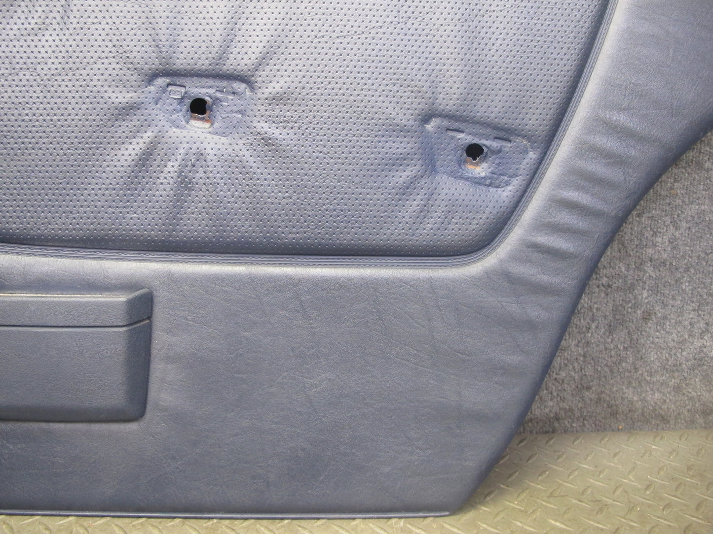 82-85 Mercedes W123 Sedan Set of 2 Rear Door Interior Trim Cover Panel Blue OEM