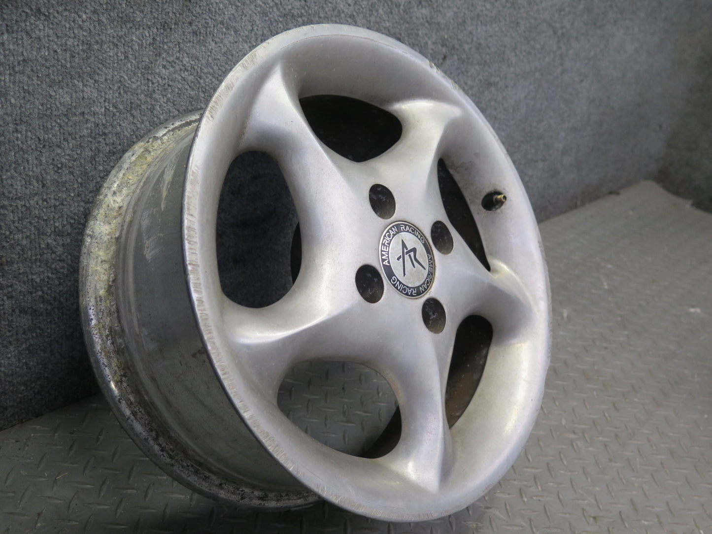 Set of 4 American Racing AR-57 R14 14" Wheel Rim 14X6J ET30 4x100 w Center Caps