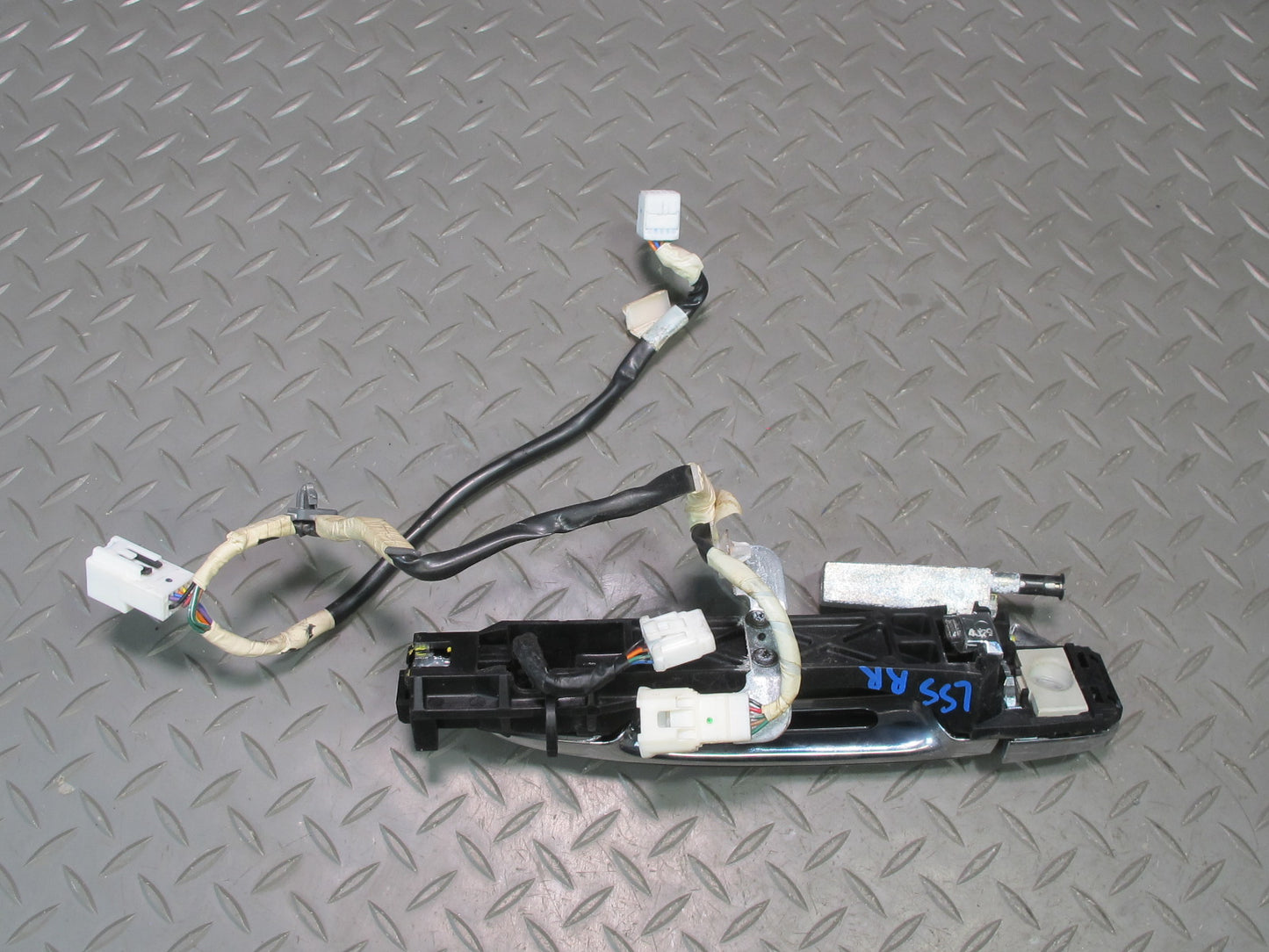 04-06 Lexus LS430 Rear Left & Right Door Exterior Handle Set w Keyless Blue OEM
