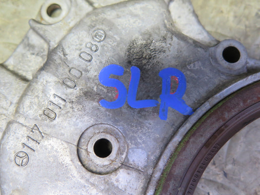 81-85 Mercedes R107 380SL M116 Engine Rear Crank Cover Plate 1170110008 OEM